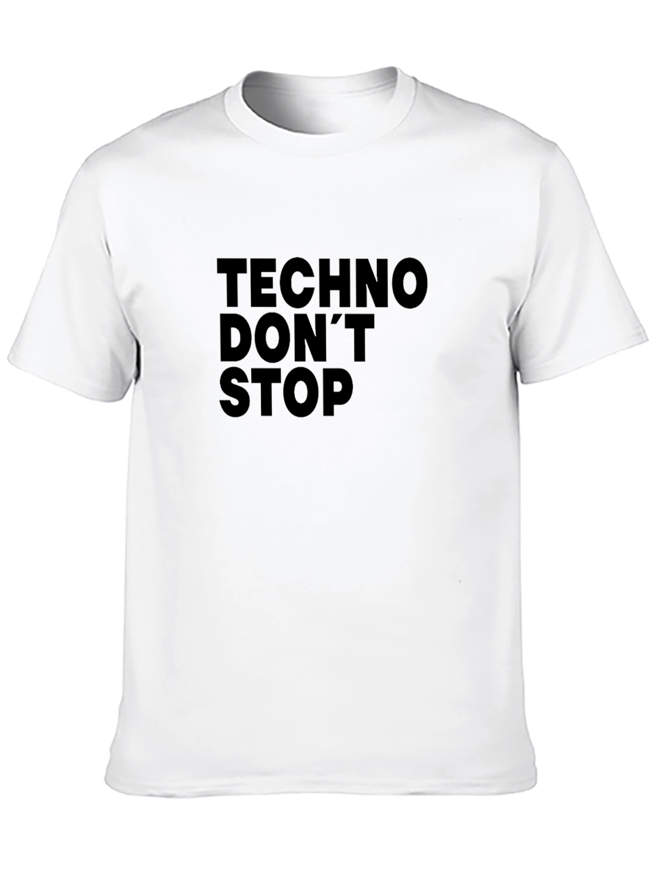 Black Techno Don't Stop Black T-Shirt view 10