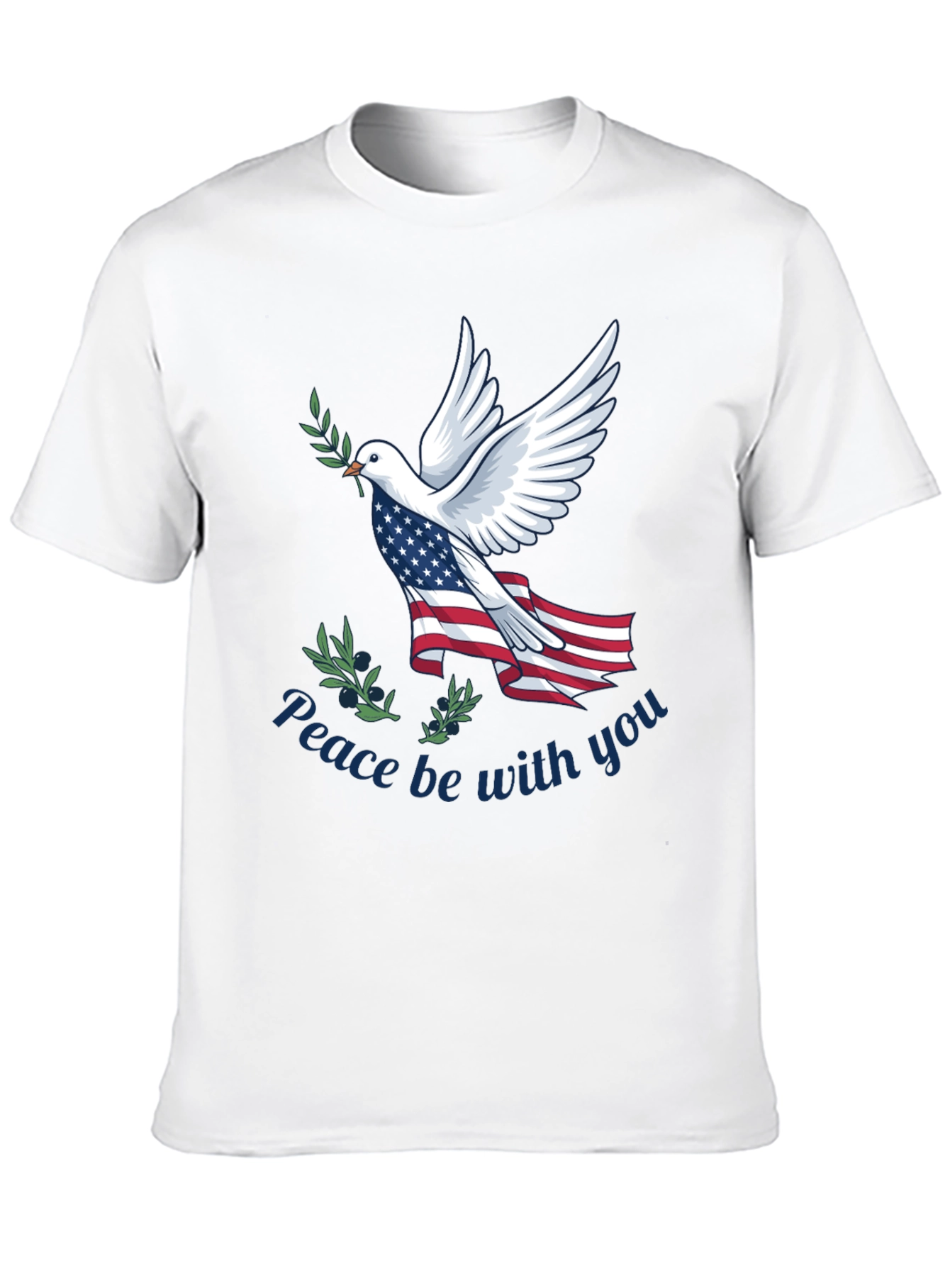 Black Peace Dove Patriotic T-Shirt view 10