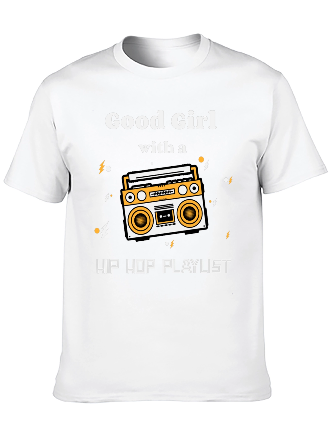 Black Good Girl Hip Hop Playlist Graphic T-Shirt view 10