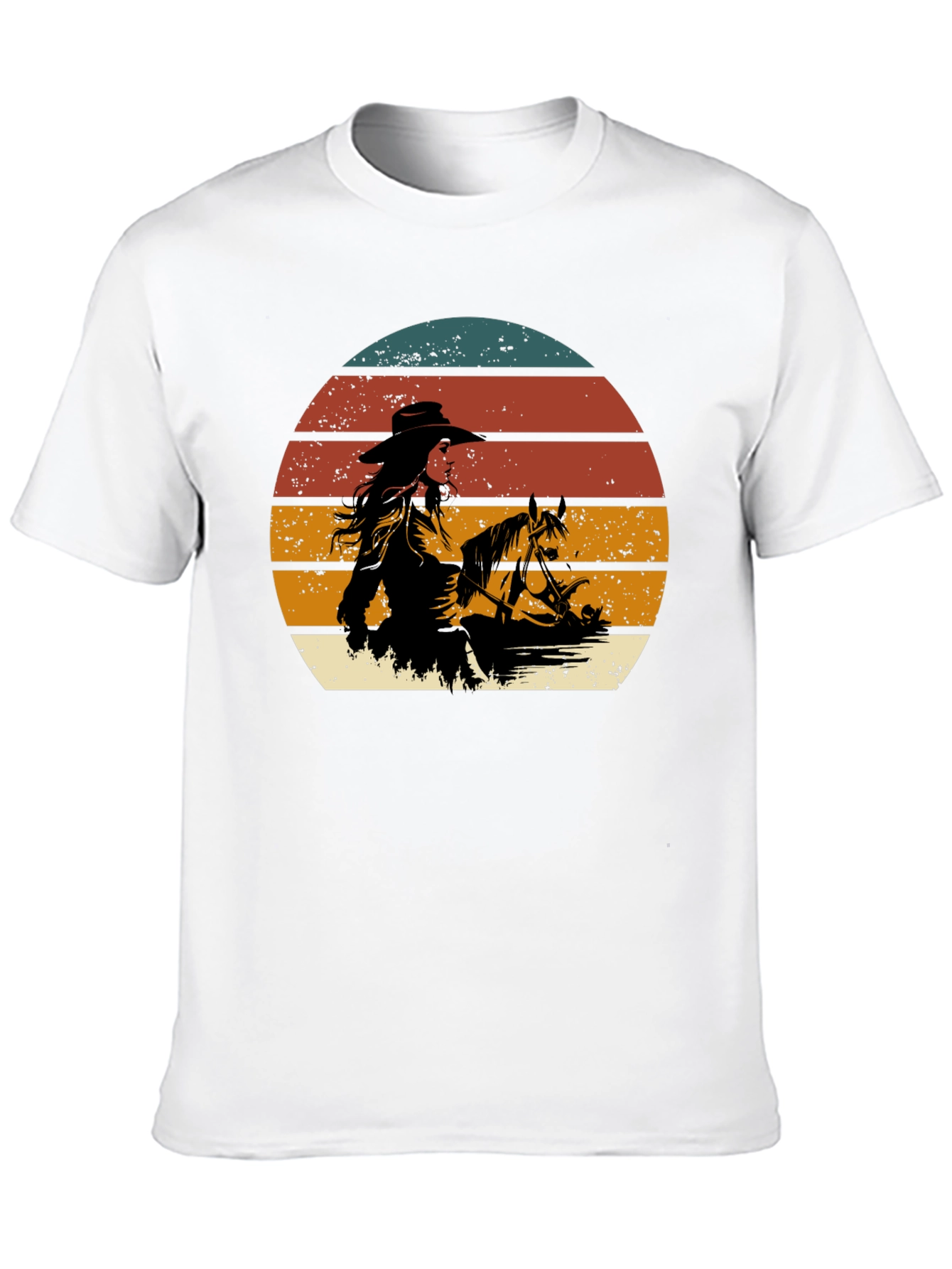 Black Cowgirl Sunset Graphic Tee - Western Style view 10