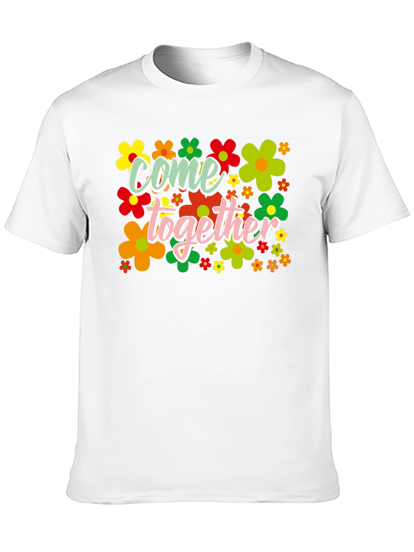 Black Come Together Flower T-Shirt view 10