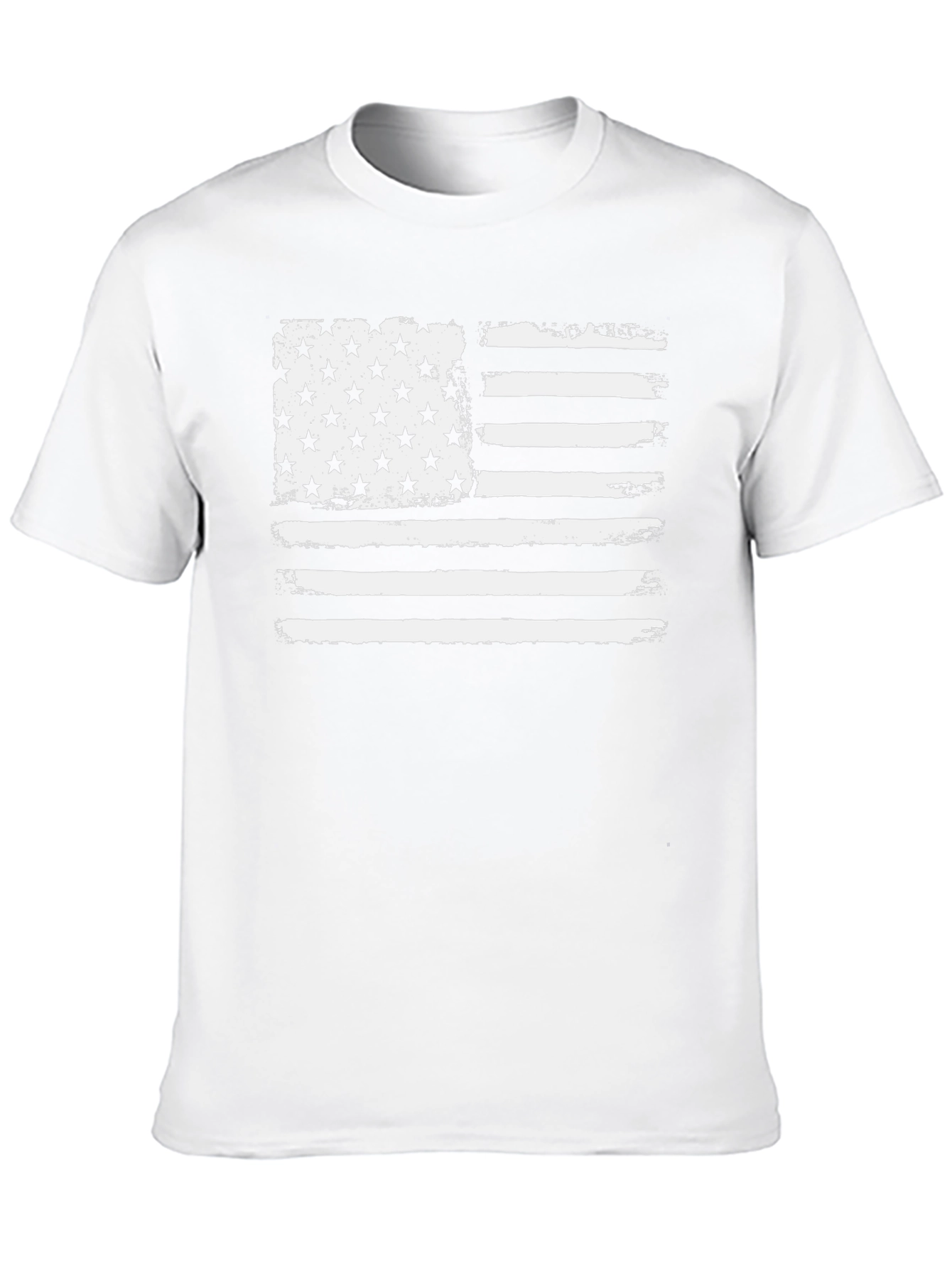 Black Distressed American Flag Graphic Tee view 10