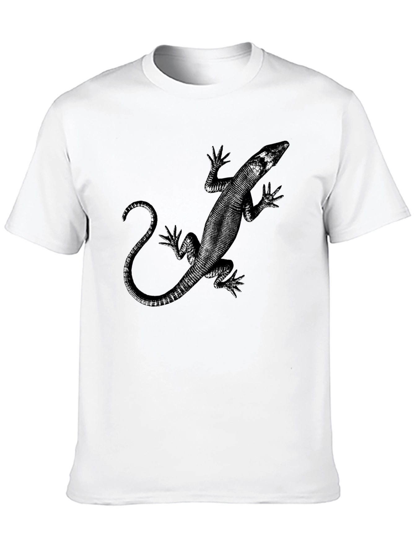 Black Lizard Print Graphic Tee view 10