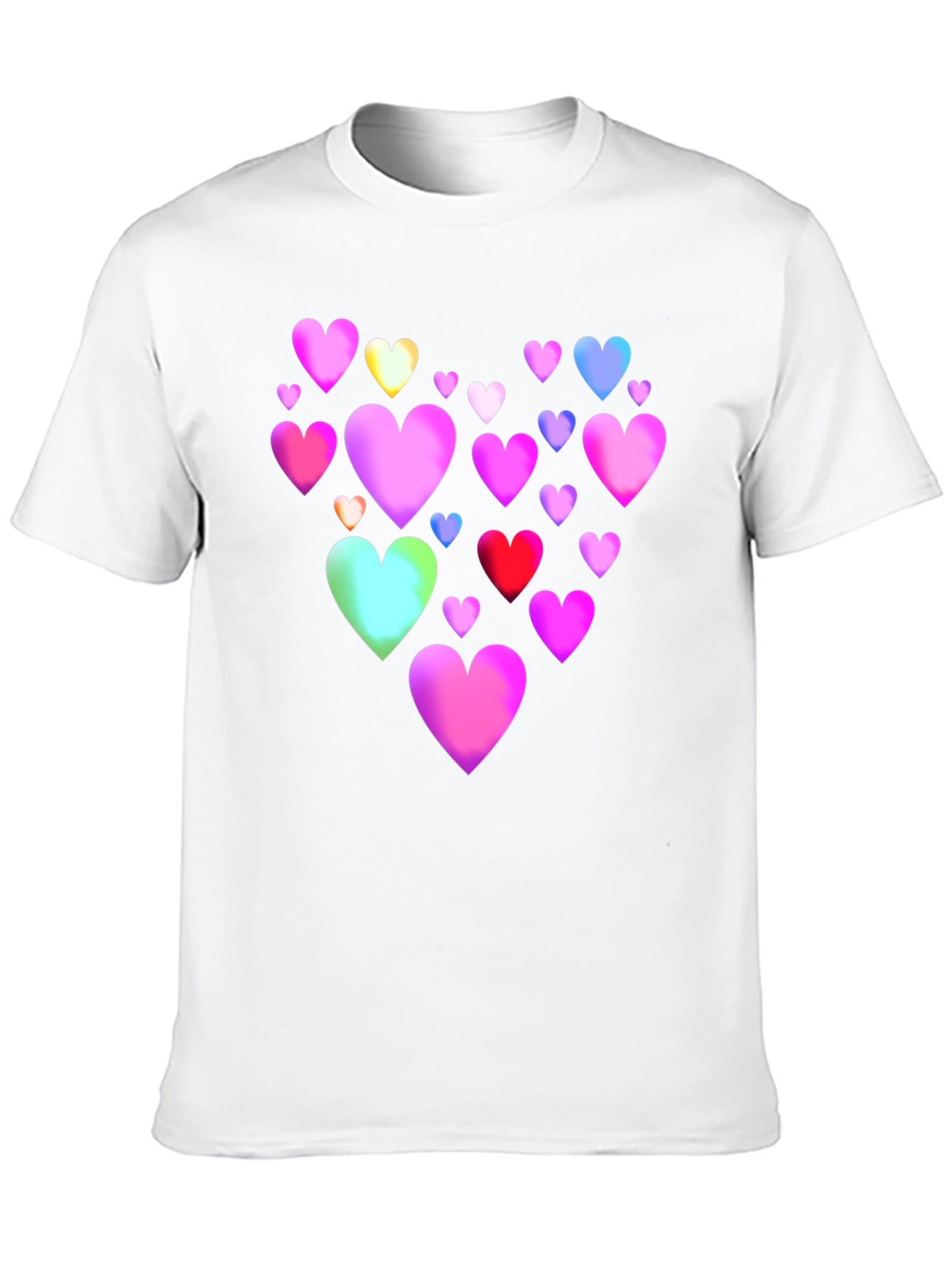 Black Heart Print Black T-Shirt view 10