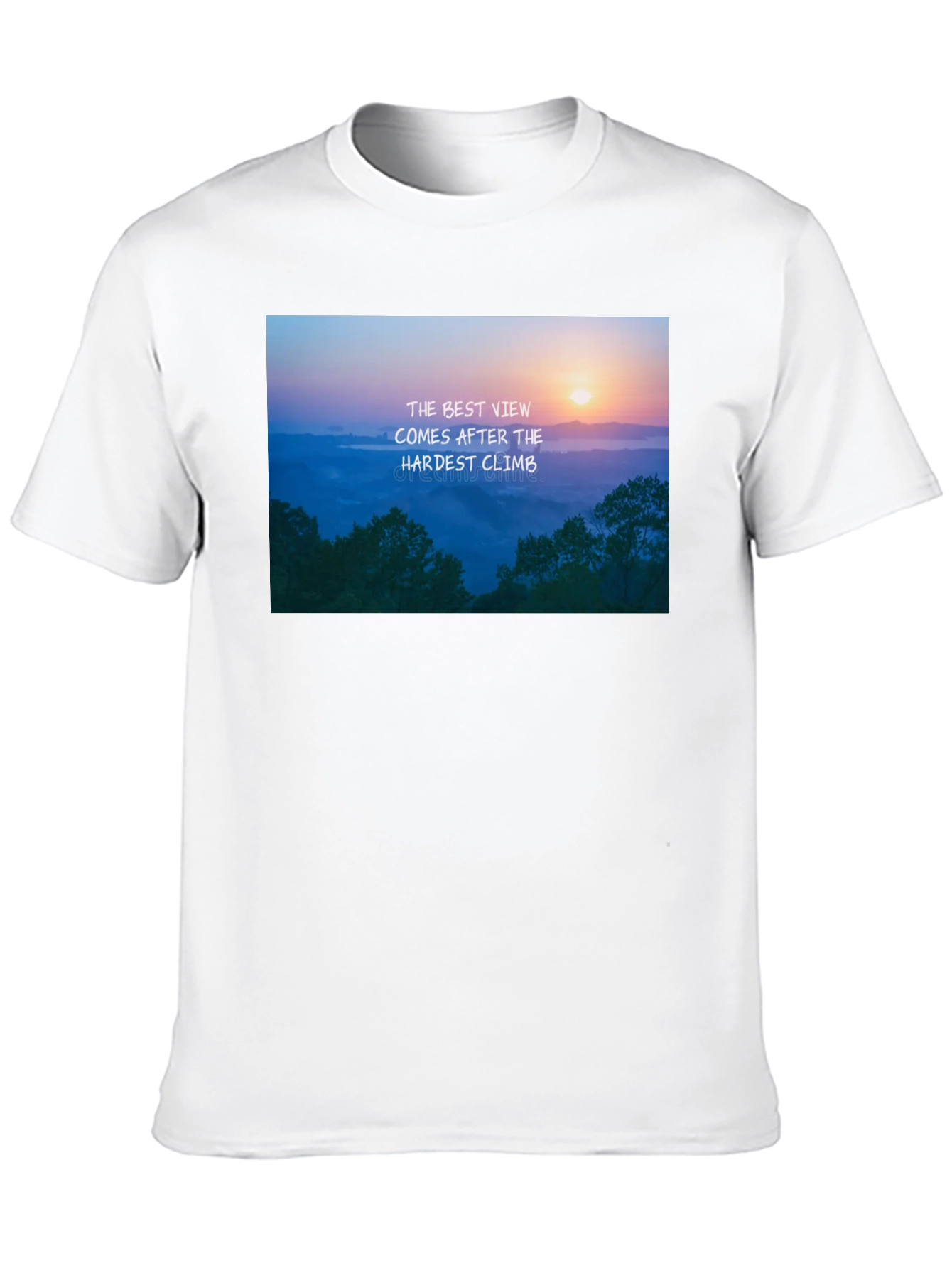 Black Inspirational Mountain View Graphic Tee - Black view 10