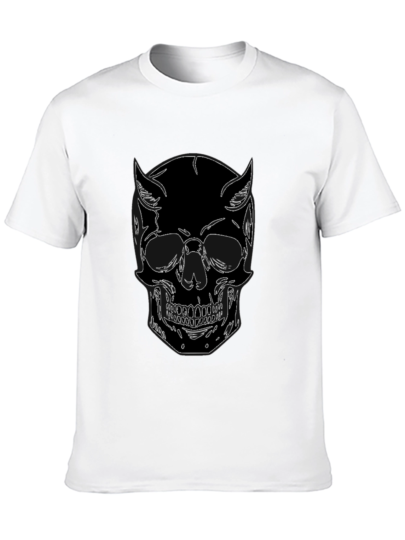 Black Skull Graphic Black T-Shirt - Unique Design view 10