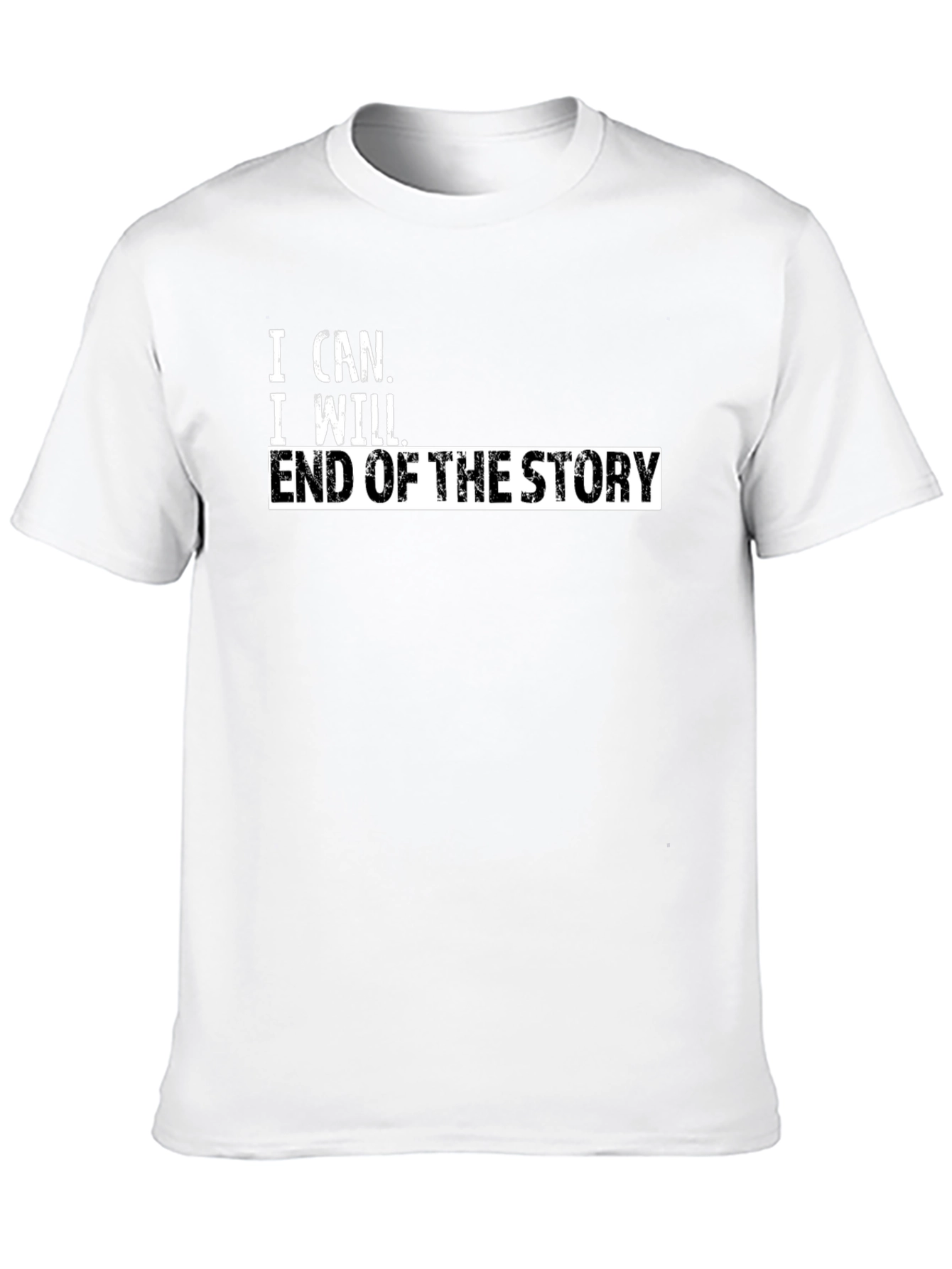 Black I Can I Will T-Shirt - Motivational Graphic Tee view 10