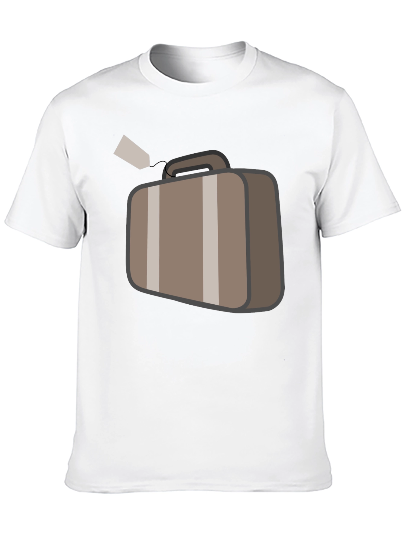 Black Suitcase Graphic Black T-Shirt Travel Ready view 10