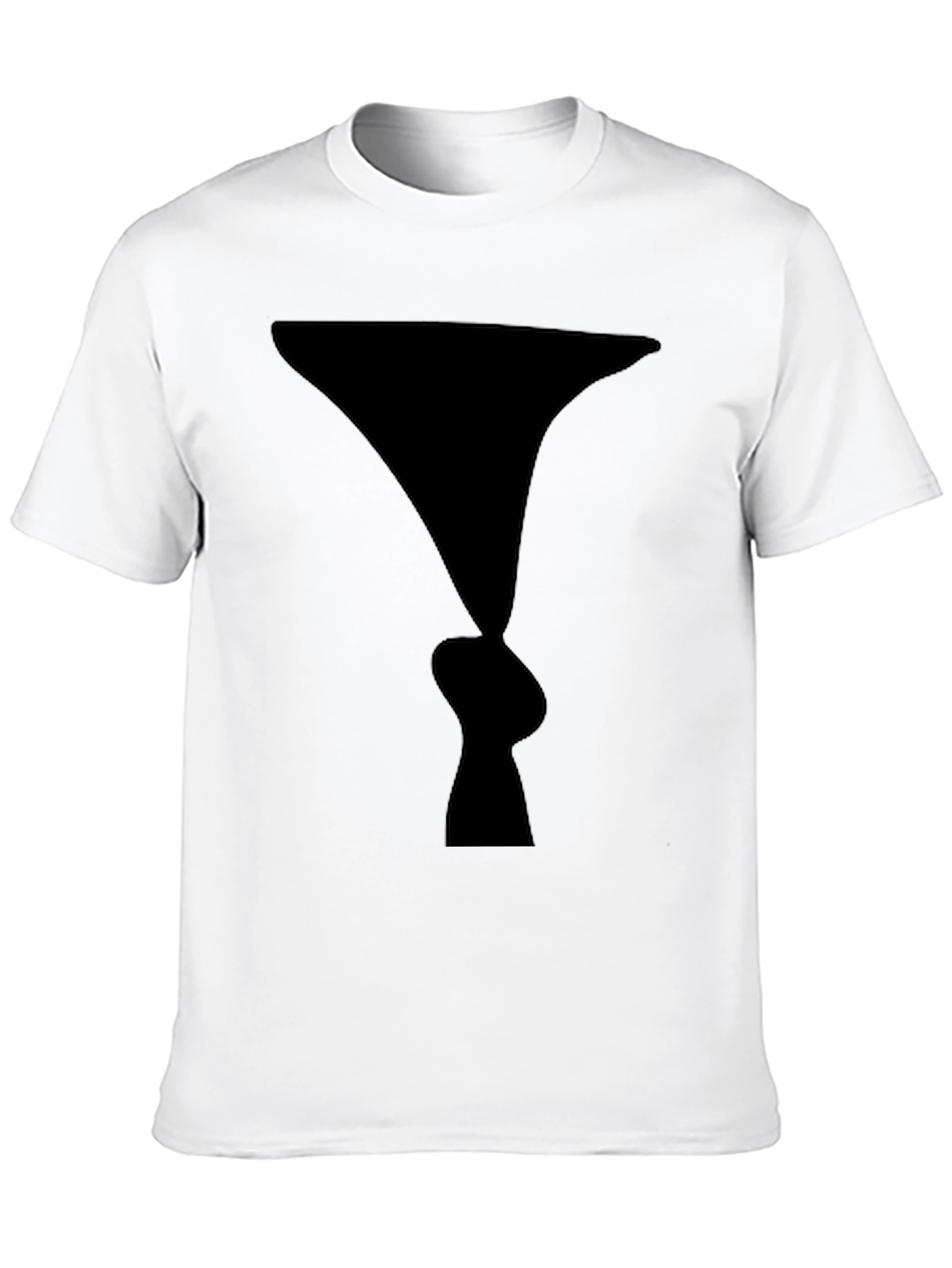 Black Optical Illusion Faces Black T-Shirt view 10