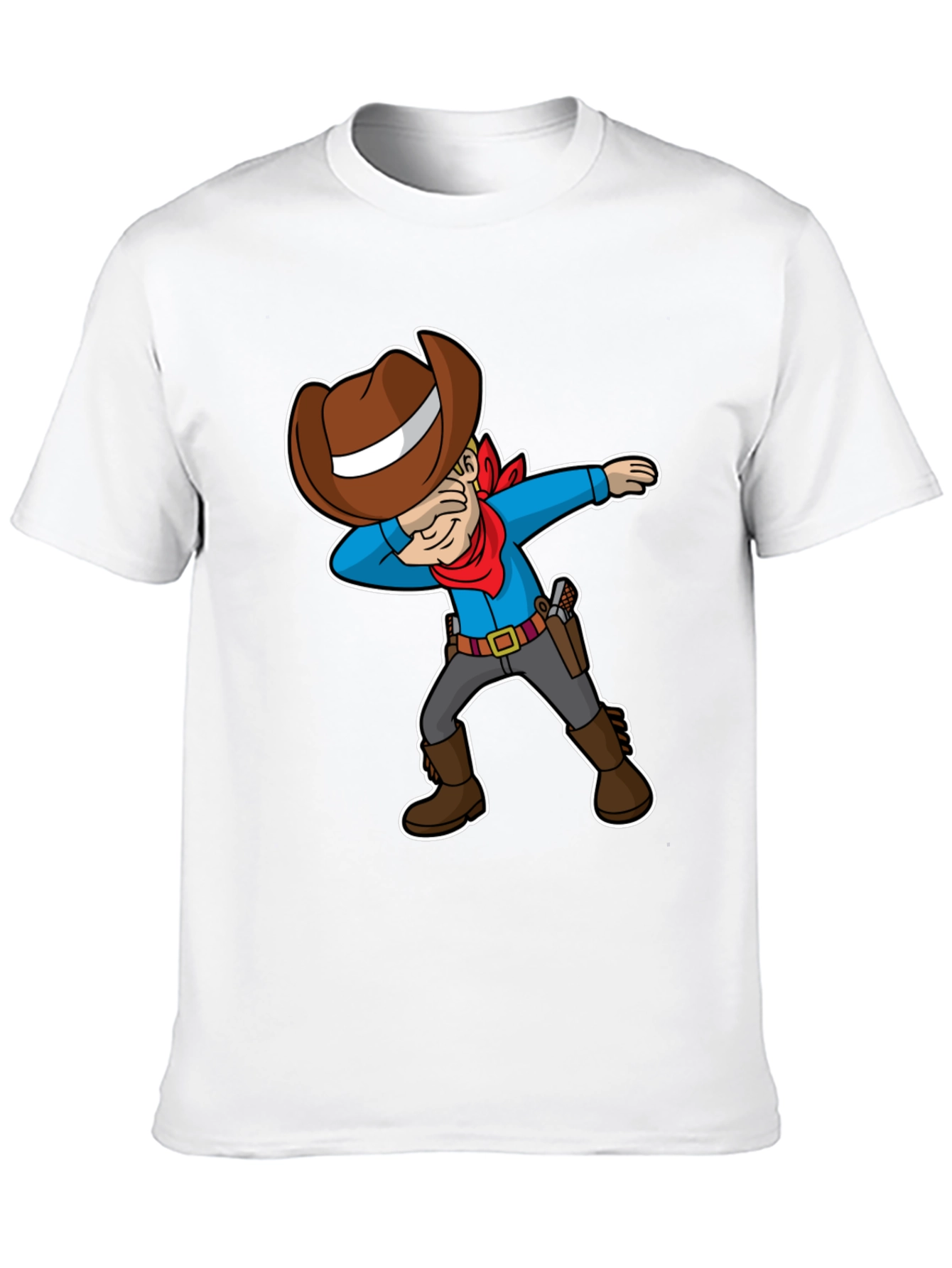 Black Dabbing Cowboy Graphic T-Shirt view 10