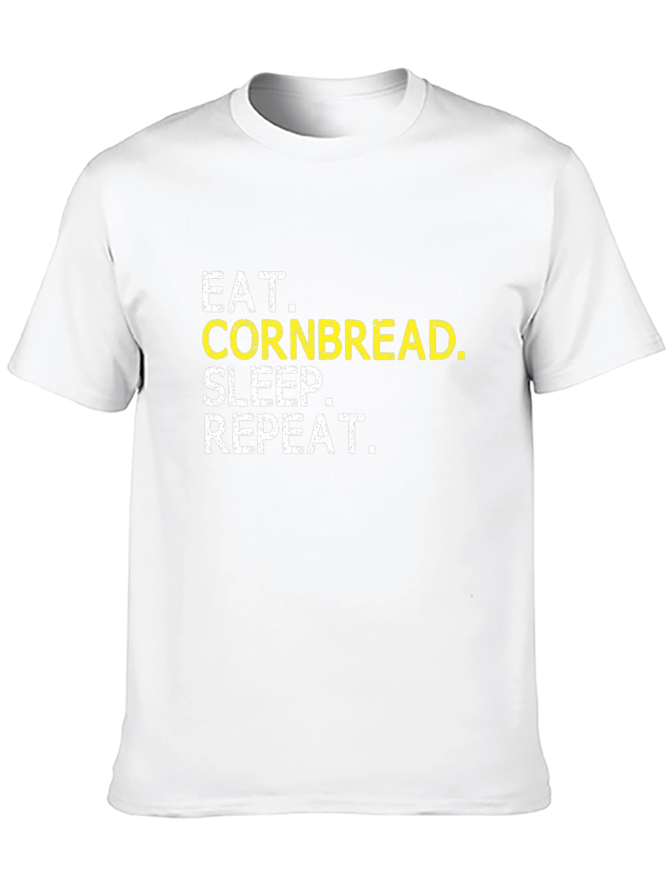 Black Eat Cornbread Sleep Repeat Black T-Shirt view 10