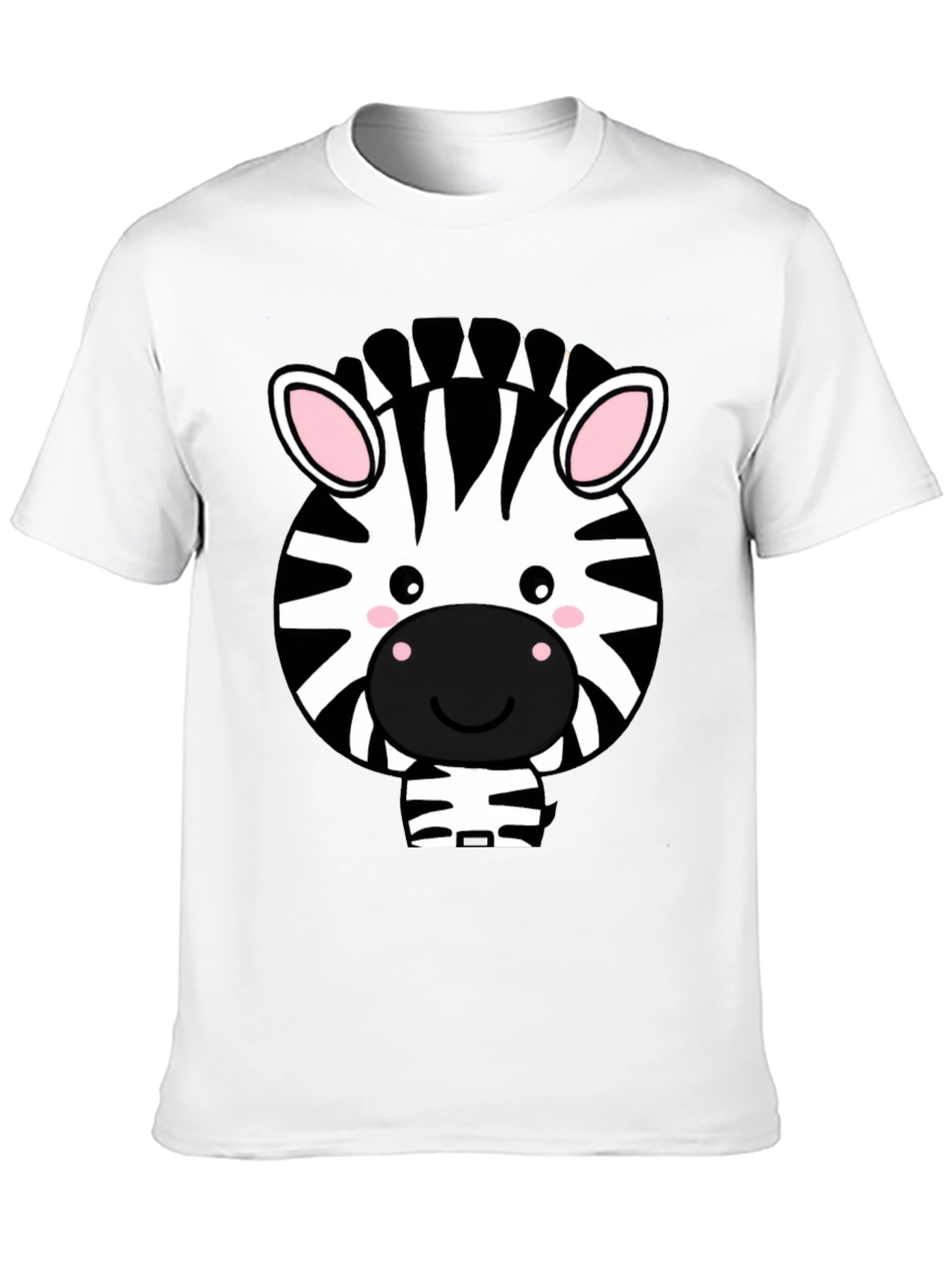 Black Cute Zebra Graphic Tee - Black T-Shirt view 10