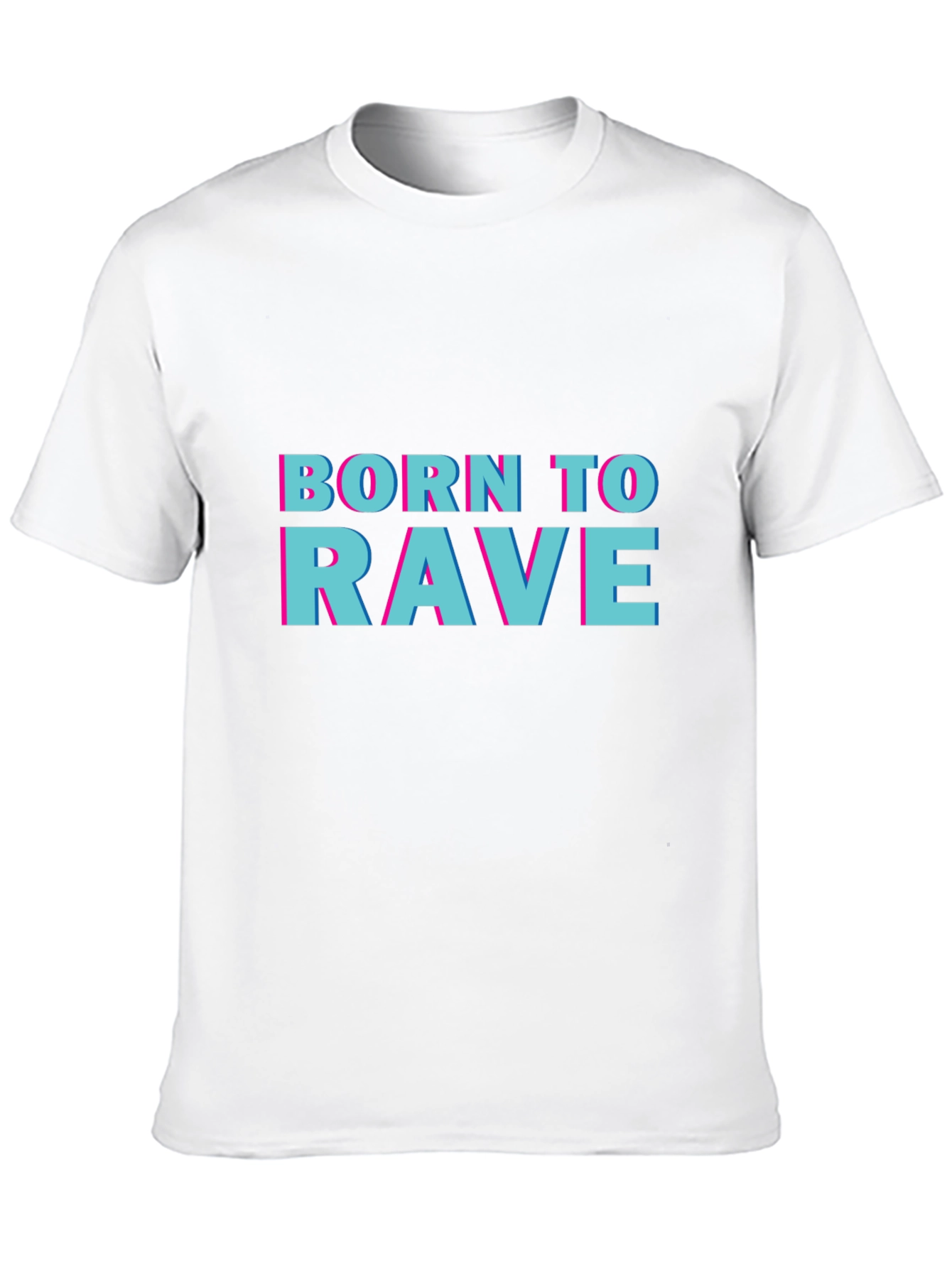 Black Born To Rave Graphic Tee - Black Short Sleeve Crew Neck T-Shirt view 10