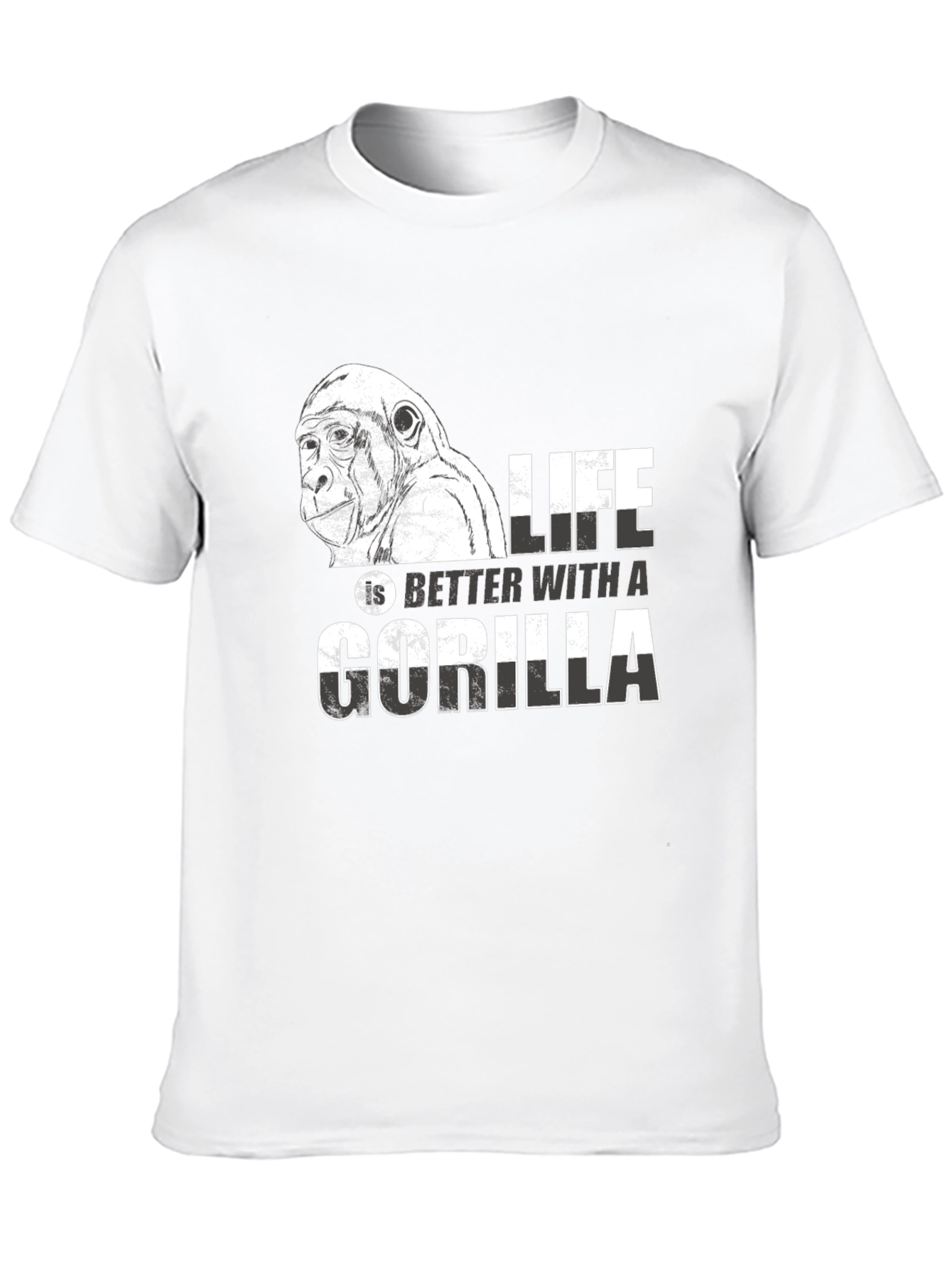 Black Life is Better with a Gorilla Graphic T-Shirt view 10