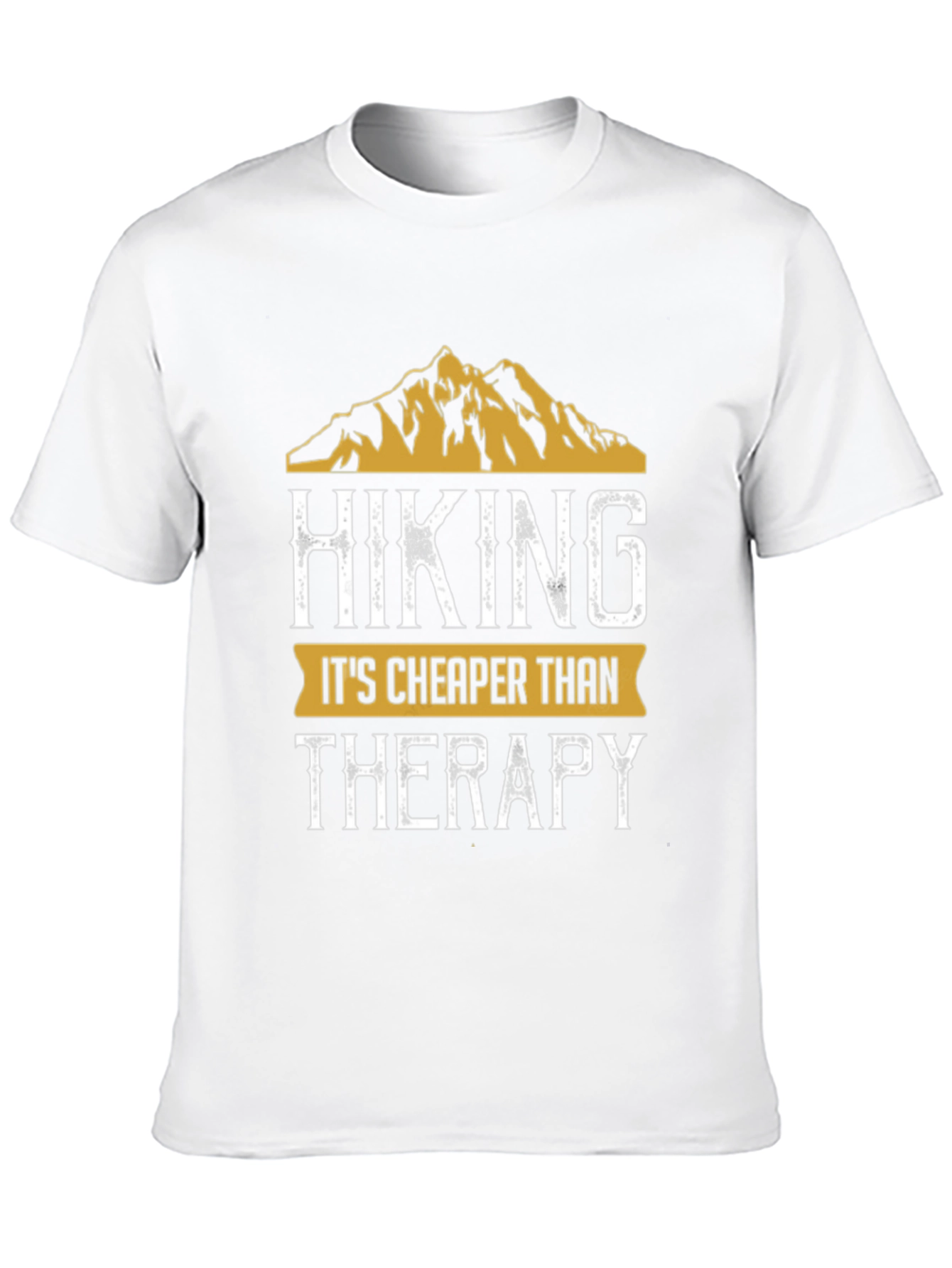 Black Hiking Cheaper Than Therapy Graphic Tee view 10