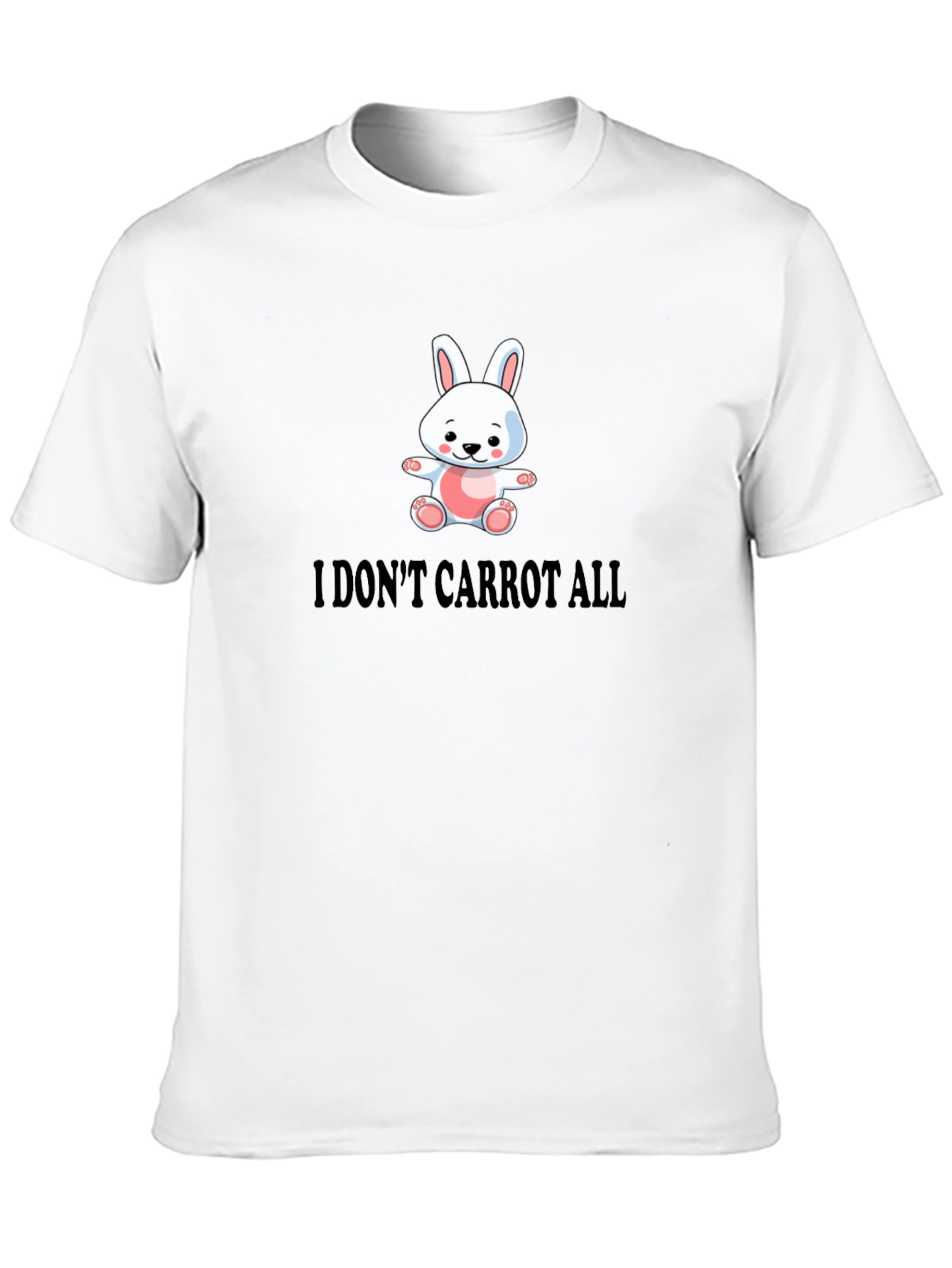 Black Funny "I Don't Carrot All" Bunny T-Shirt view 10