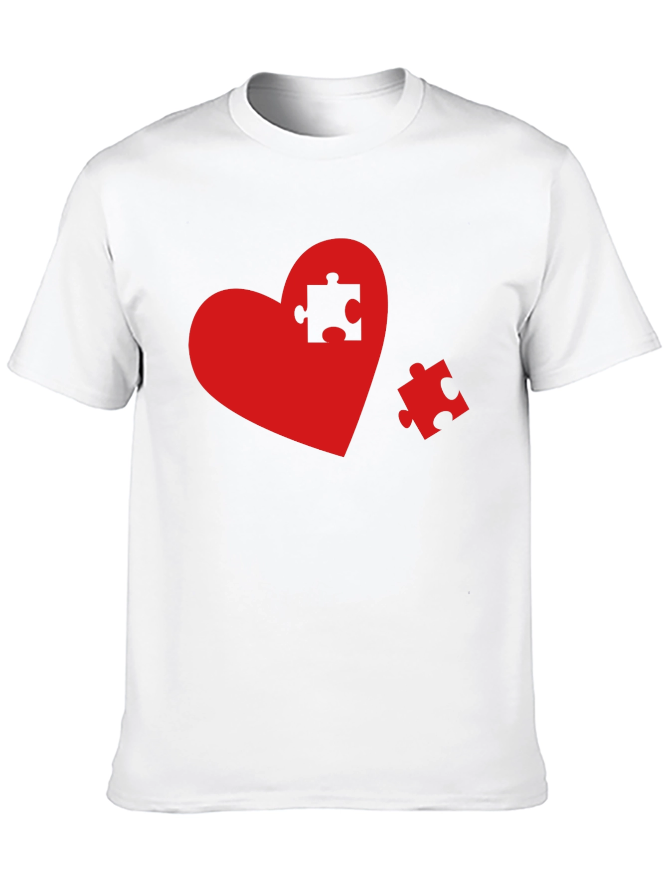 Black Heart Puzzle Piece Graphic Tee - Black view 10