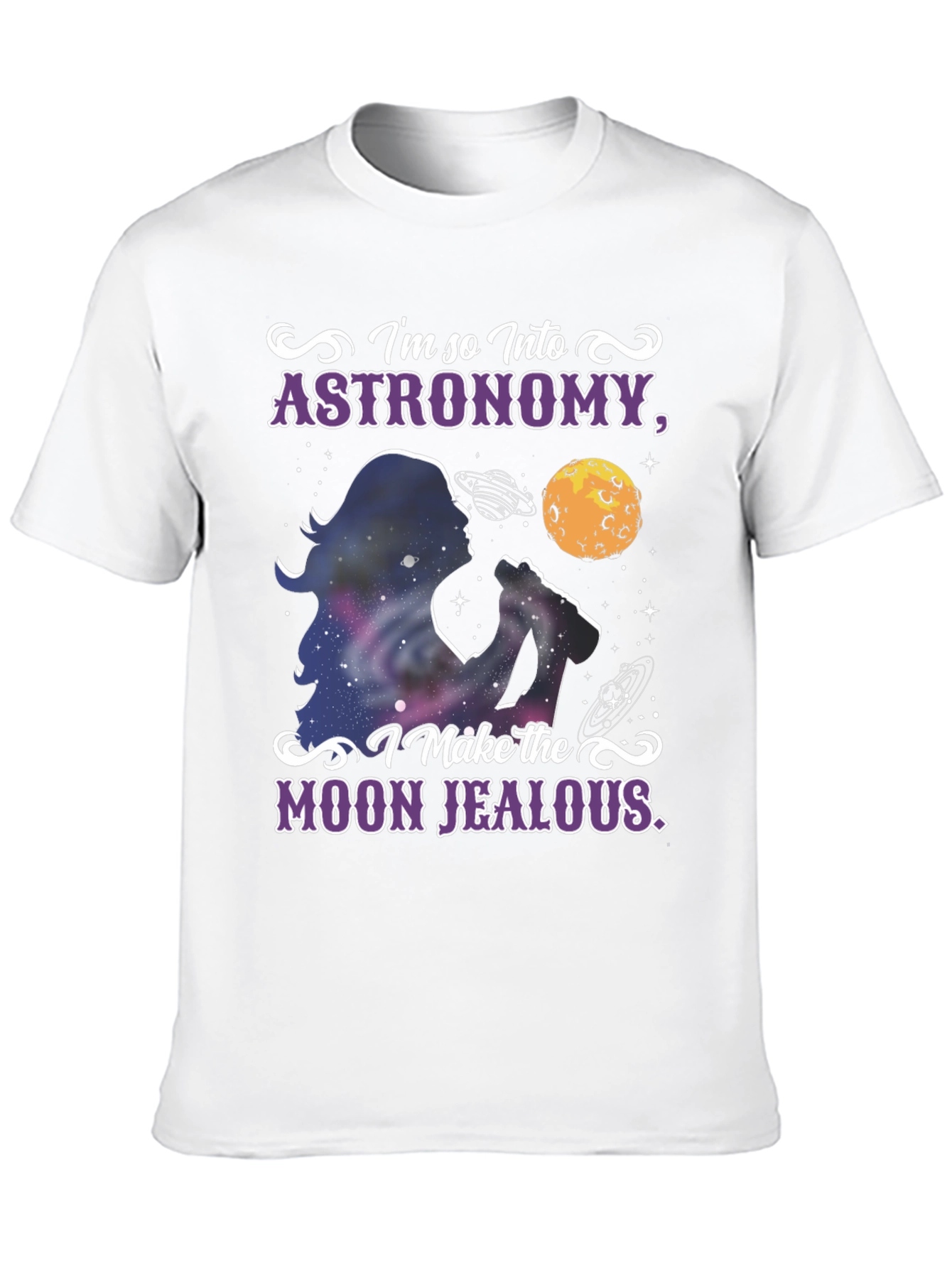 Black Astronomy Fan Black T-Shirt view 10