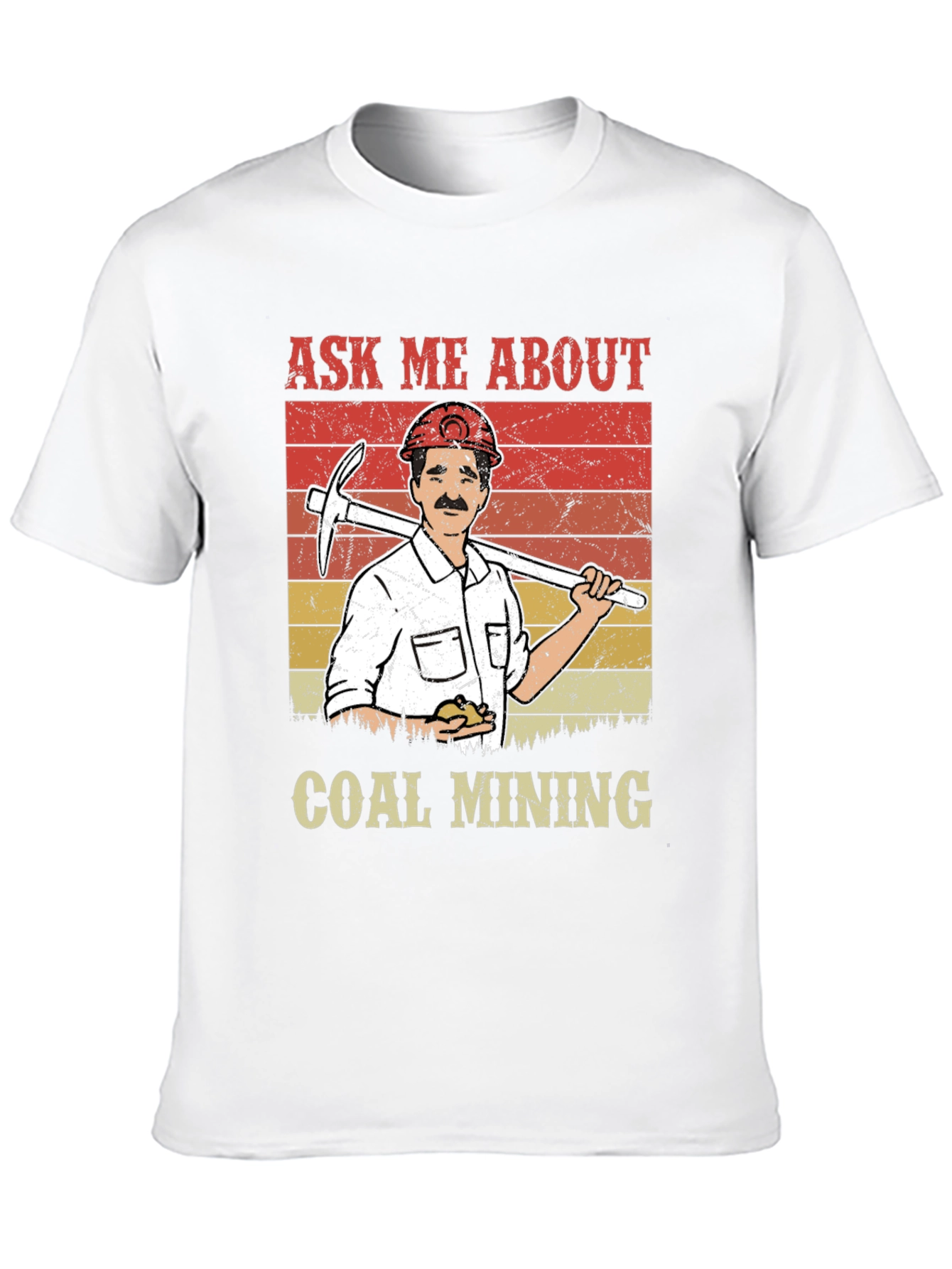 Black Ask Me About Coal Mining T-Shirt view 10