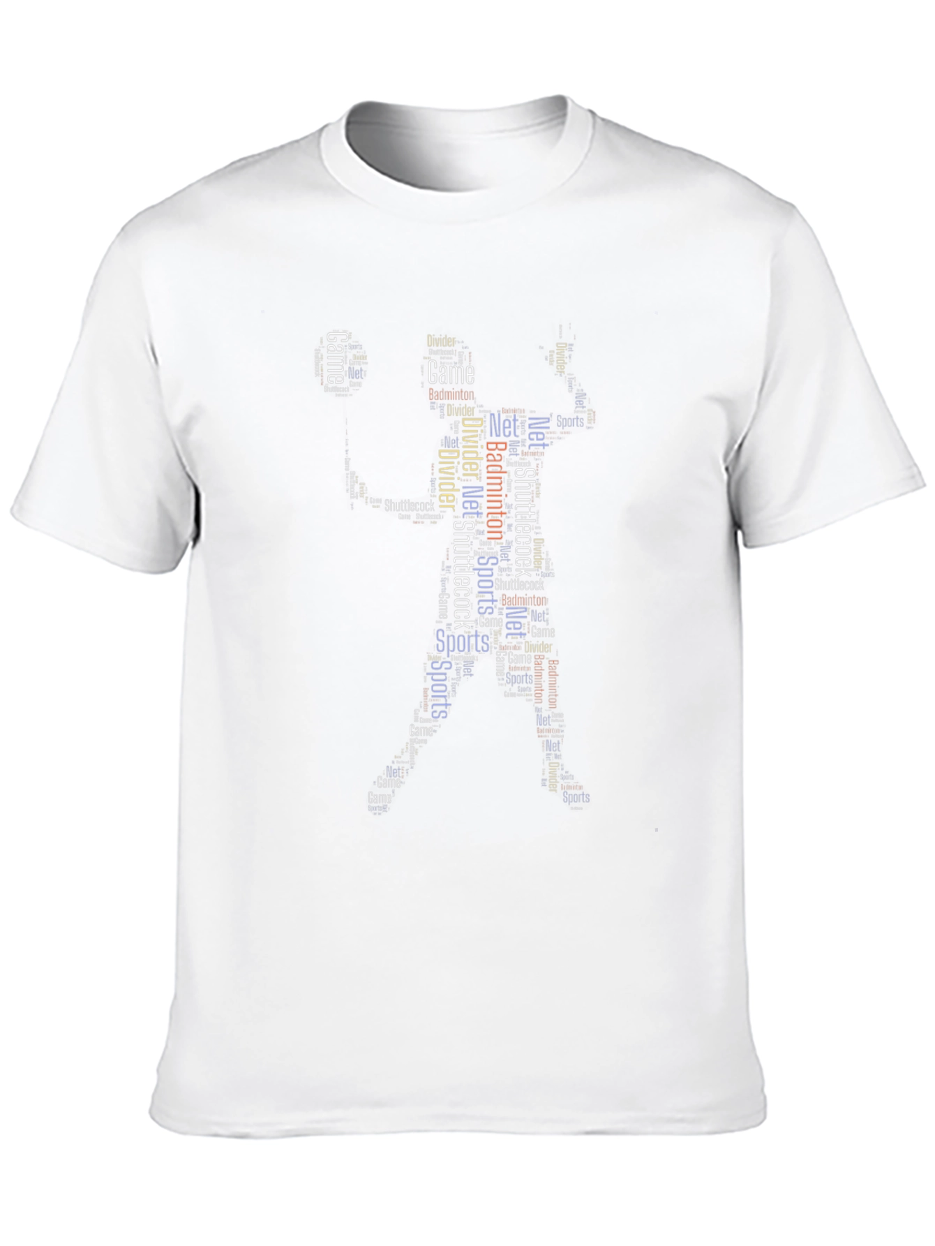 Black Badminton Word Art T-Shirt - Game On! view 10