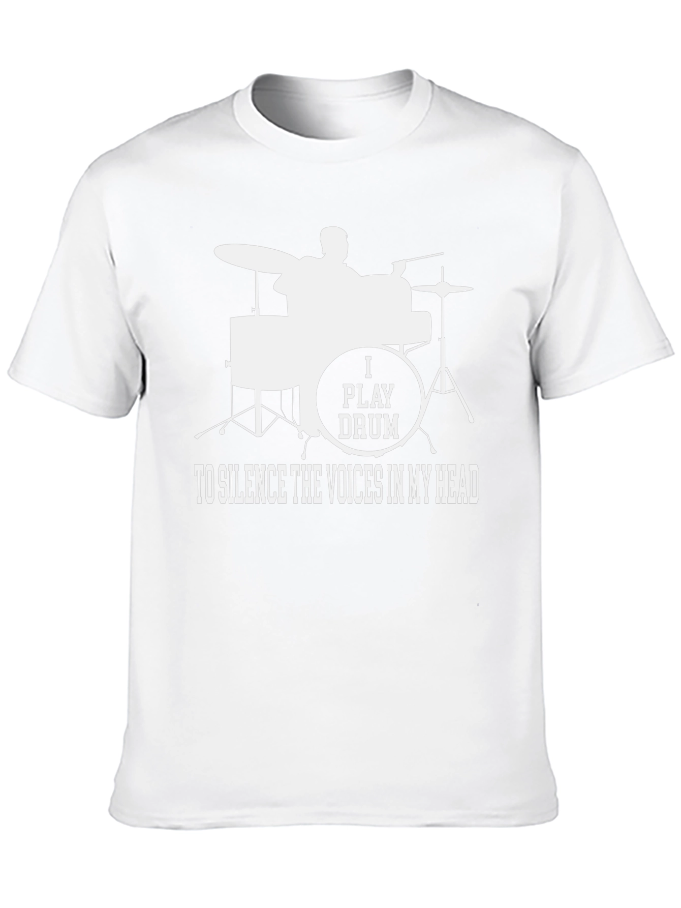 Black Drummer T-Shirt - Silence The Voices Funny Tee view 10