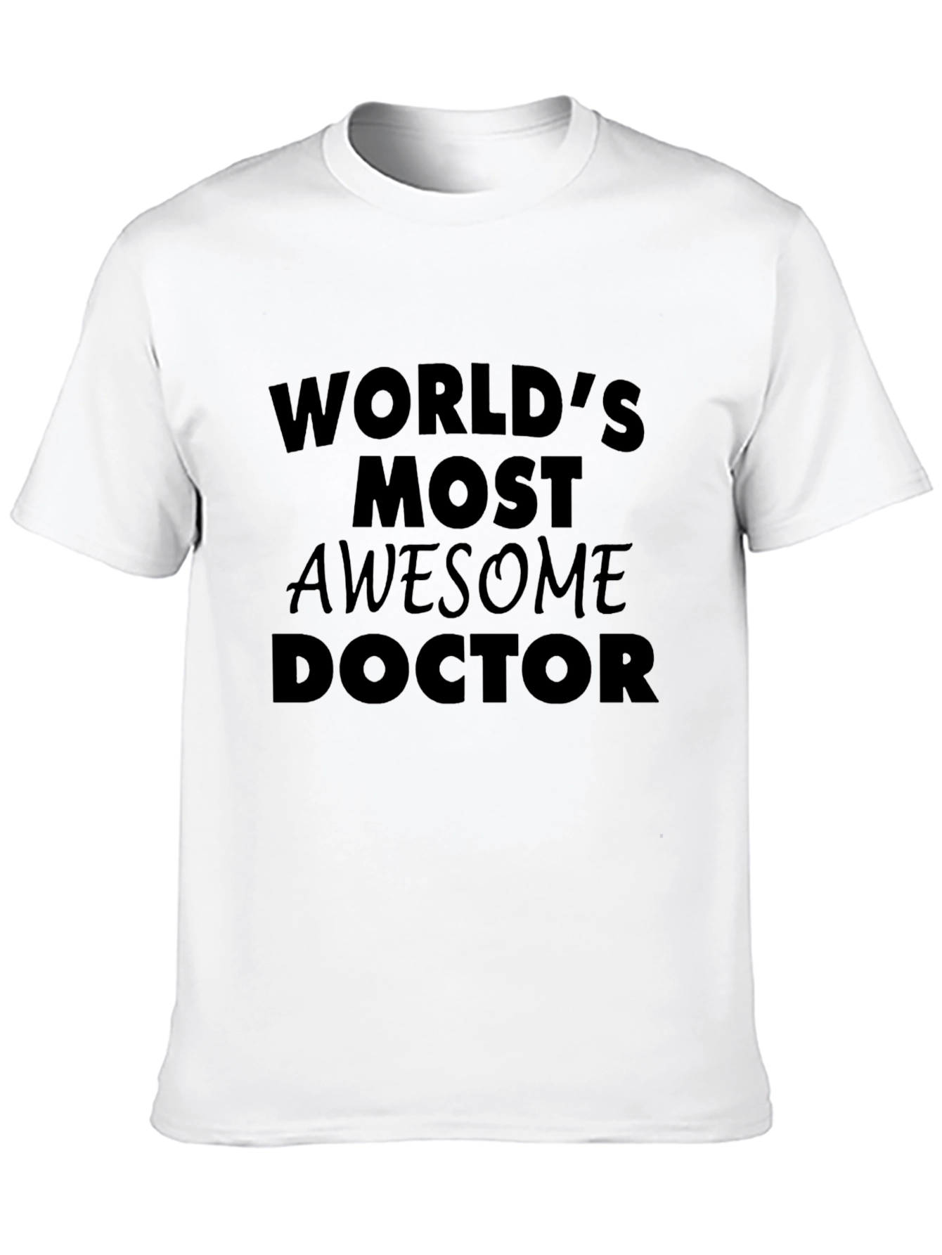 Black World's Most Awesome Doctor T-Shirt view 10