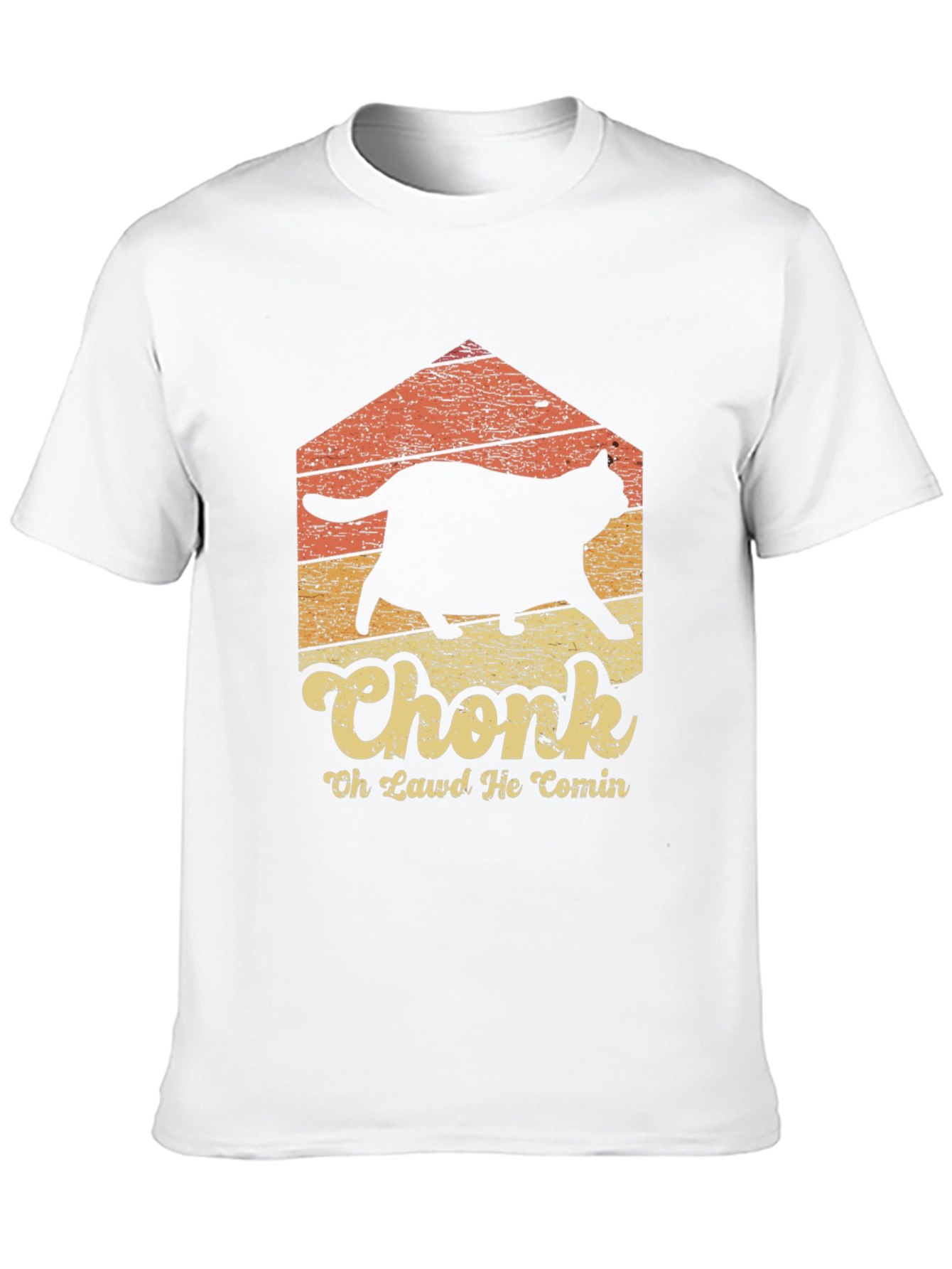 Black Chonk Cat T-Shirt - Oh Lawd He Comin' view 10