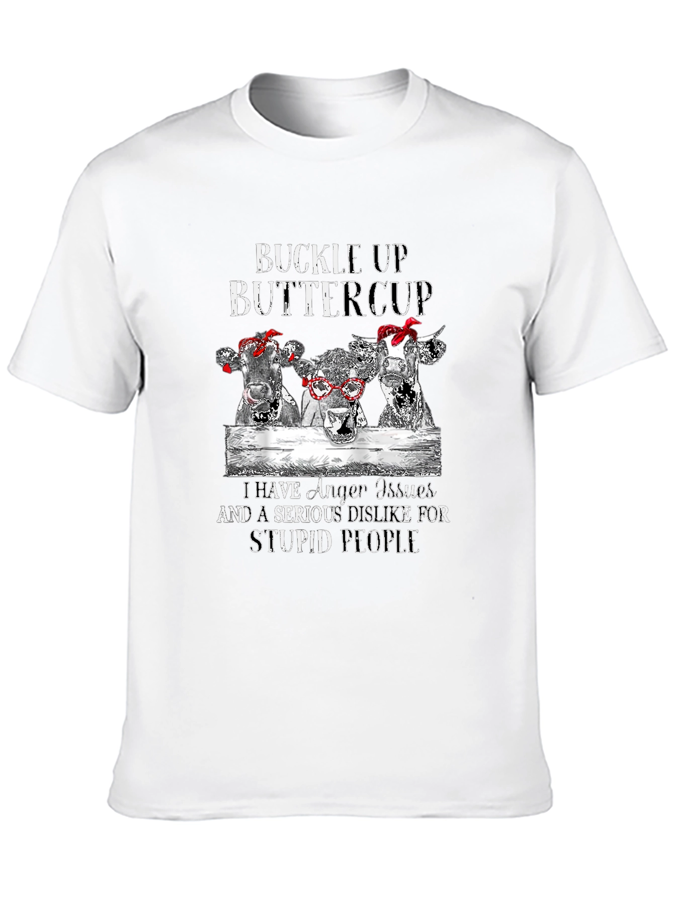 Black Buckle Up Buttercup Graphic Tee view 10
