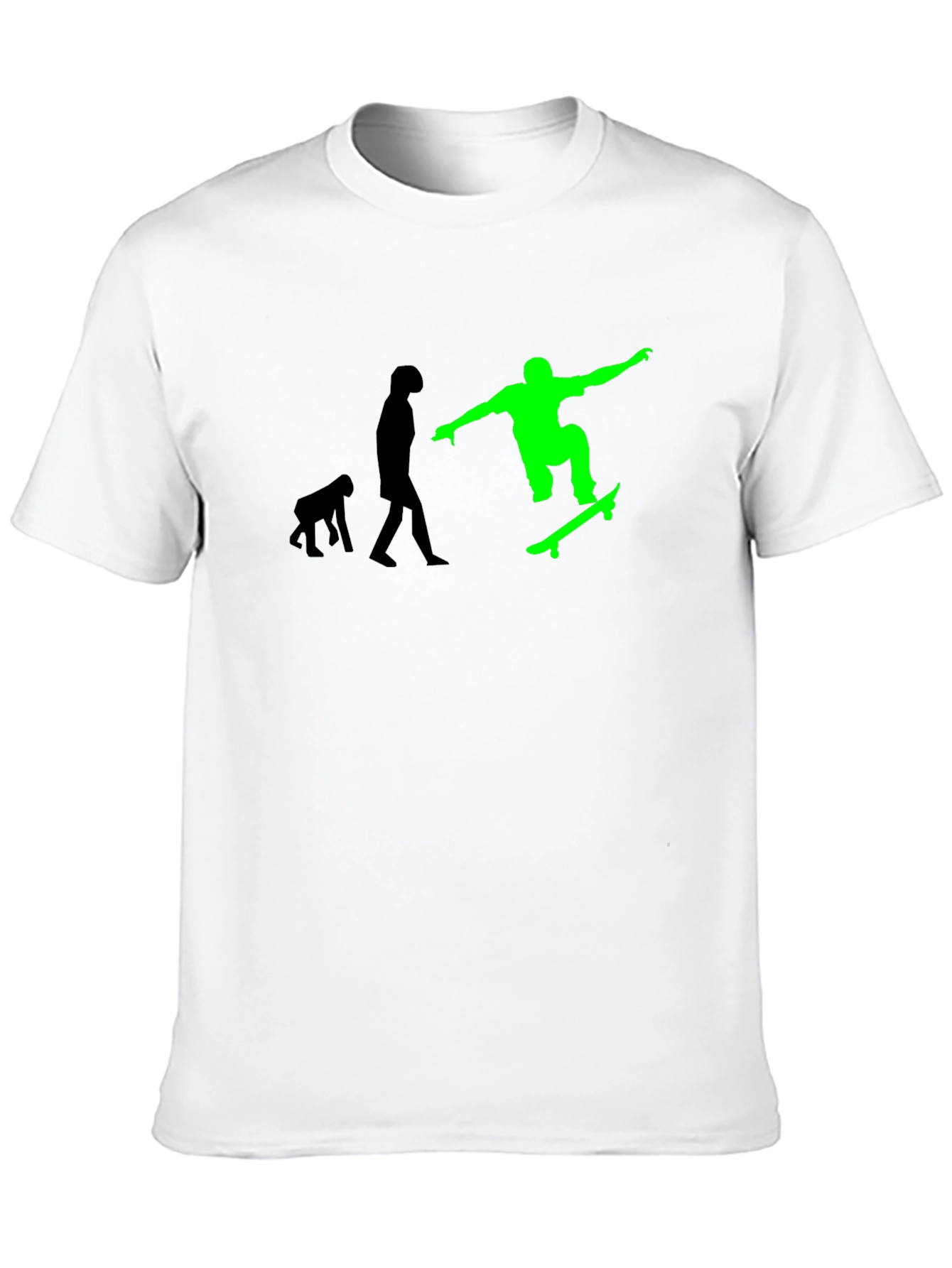 Black Evolution of Skateboarding Tee - Black Graphic T-Shirt view 10