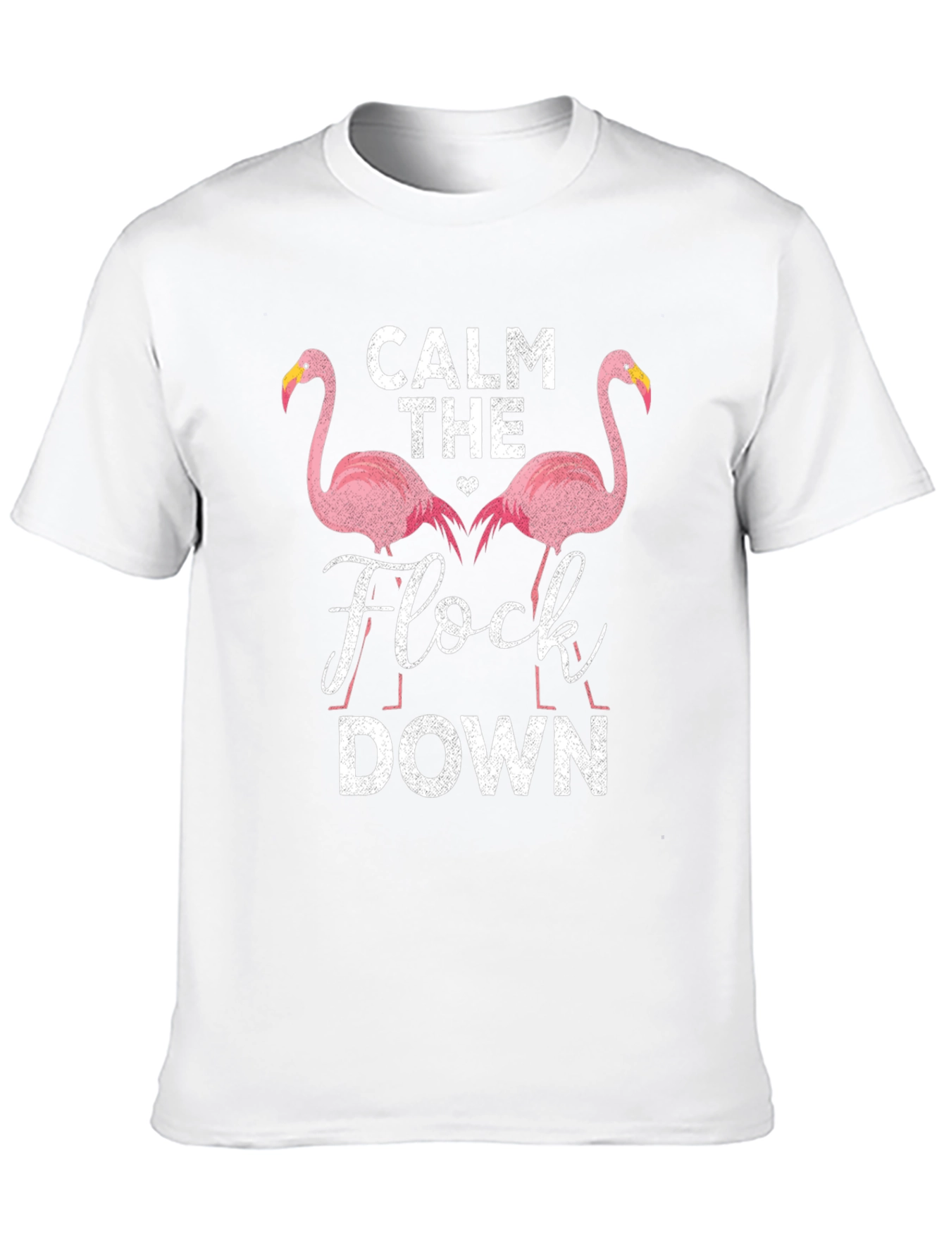 Black Calm The Flock Down Flamingo T-Shirt view 10