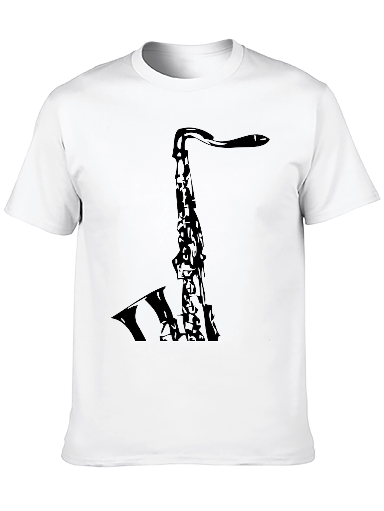Black Saxophone Graphic T-Shirt - Black view 10
