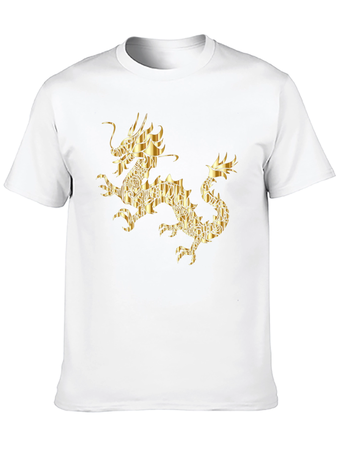 Black Golden Dragon Graphic Black T-Shirt view 10
