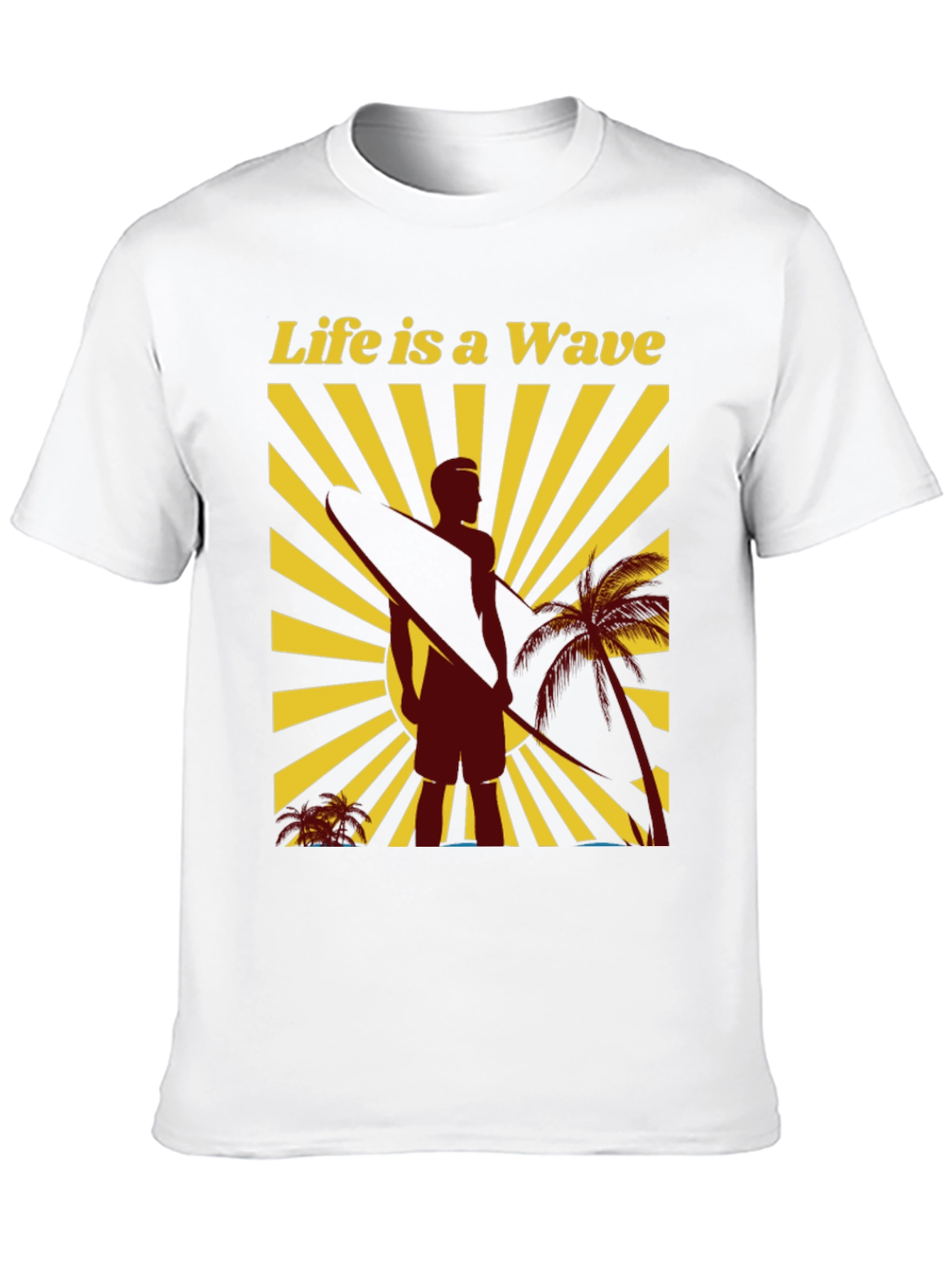 Black Life is a Wave Graphic Tee - Surfer T-Shirt view 10
