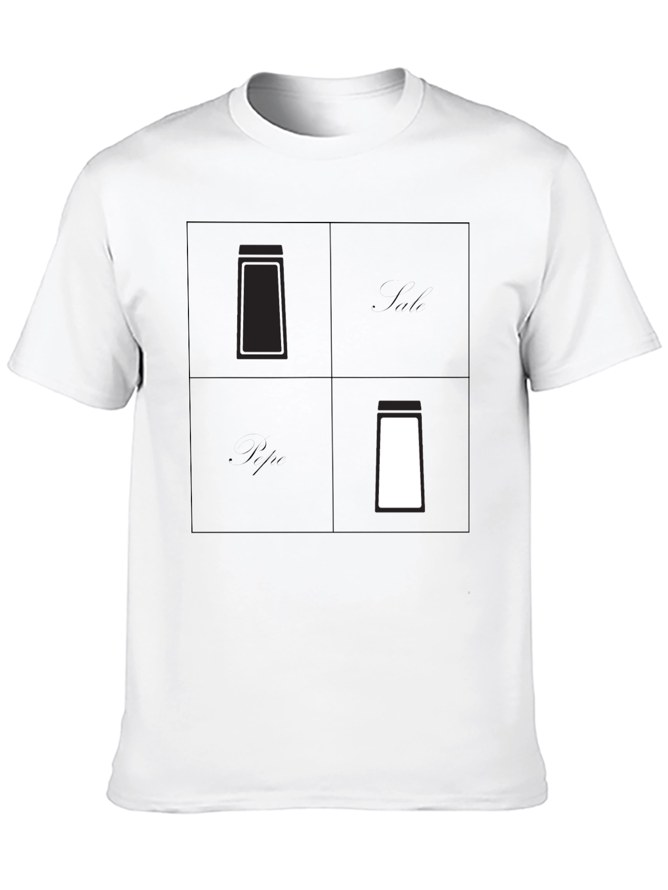 Black Salt & Pepper Graphic Tee - Minimalist Design view 10
