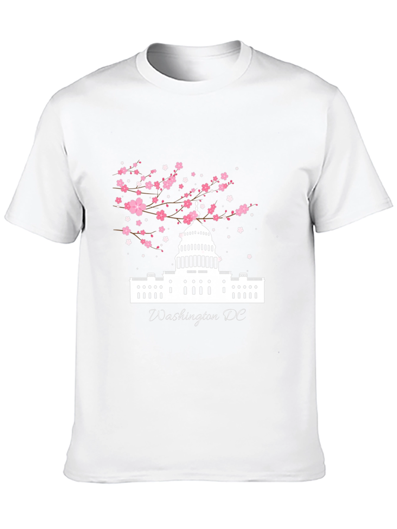 Black Washington DC Cherry Blossom T-Shirt view 10