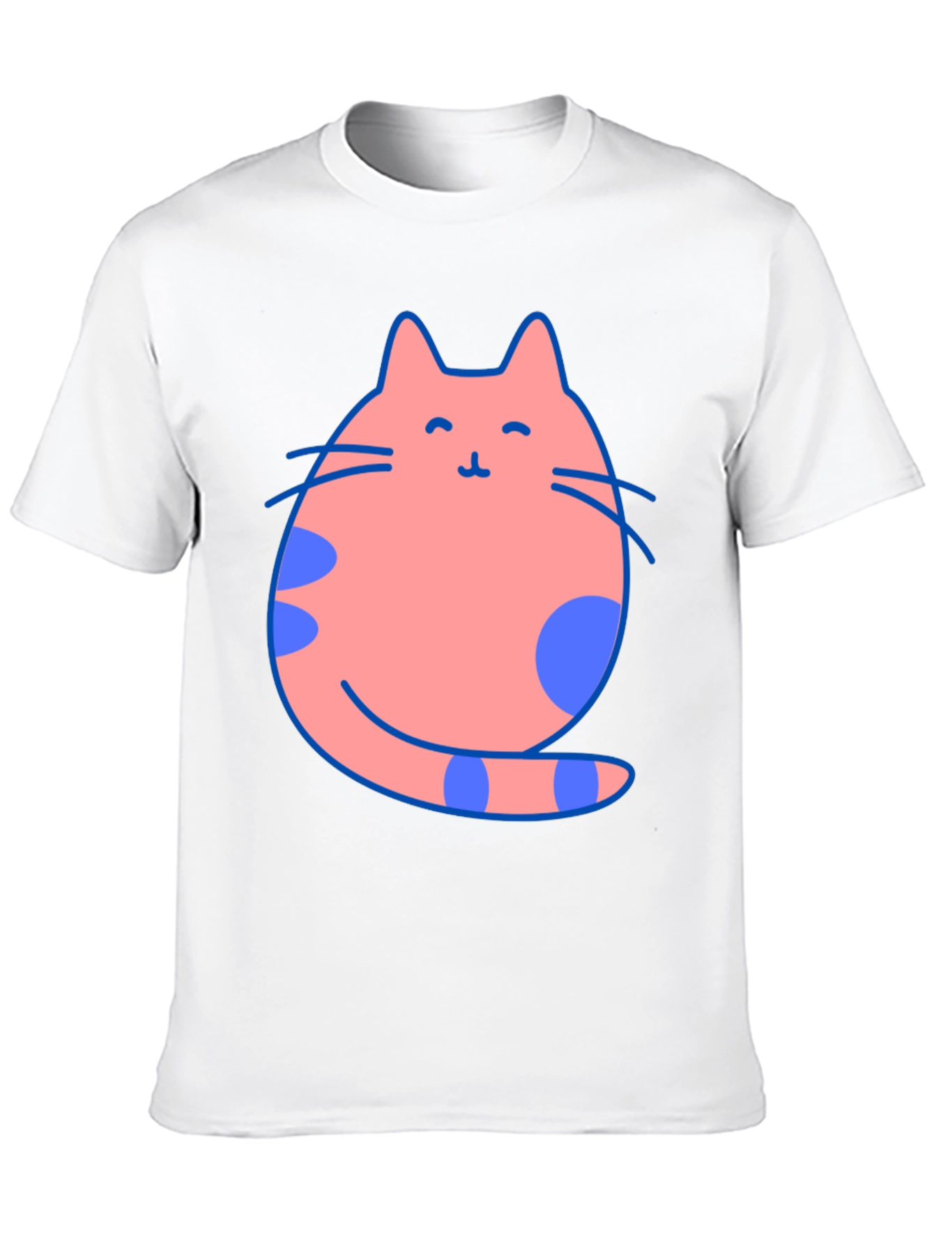 Black Cute Cat Graphic Tee - Black Cotton Blend view 10