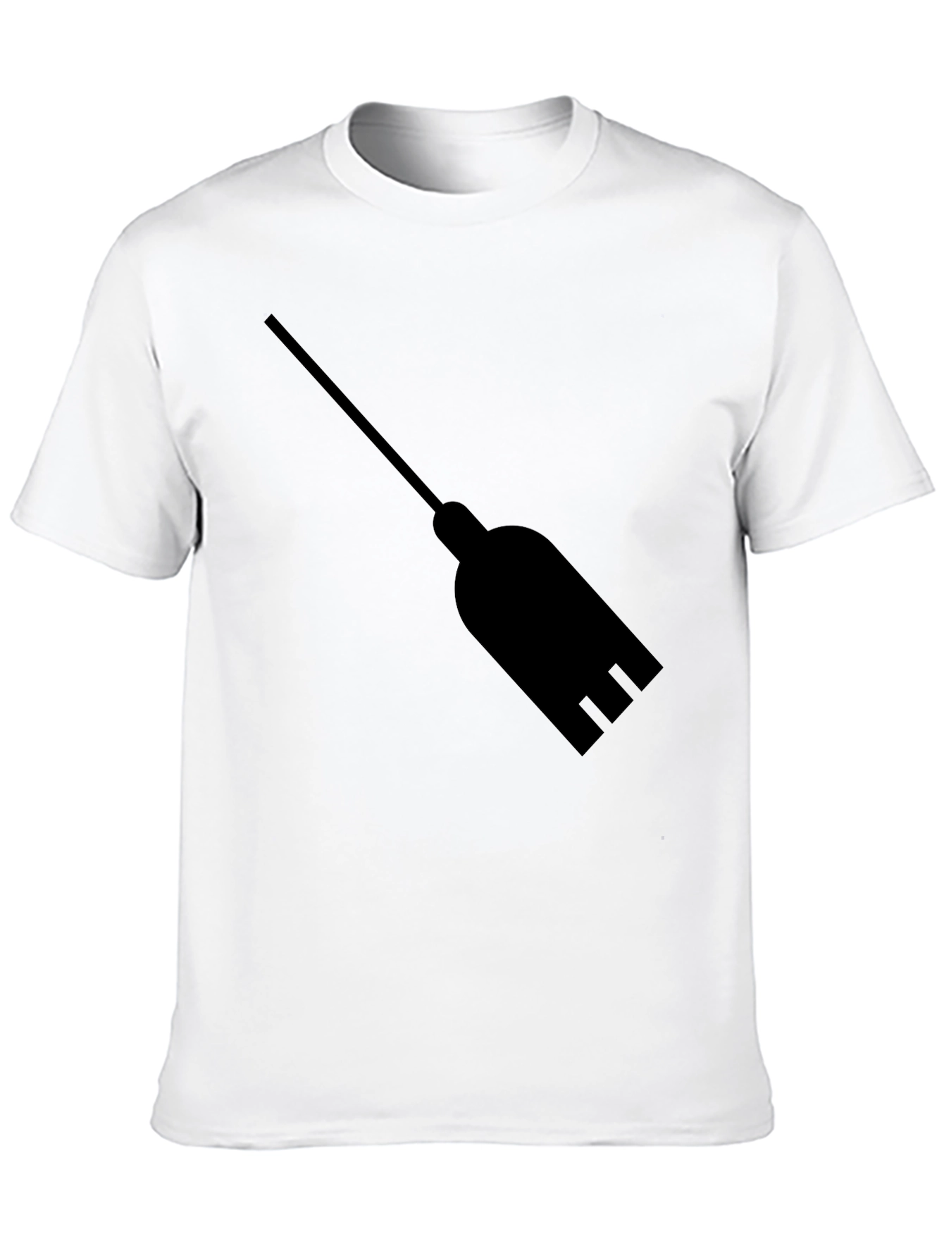 Black Broomstick Graphic Tee - Classic Black T-Shirt view 10