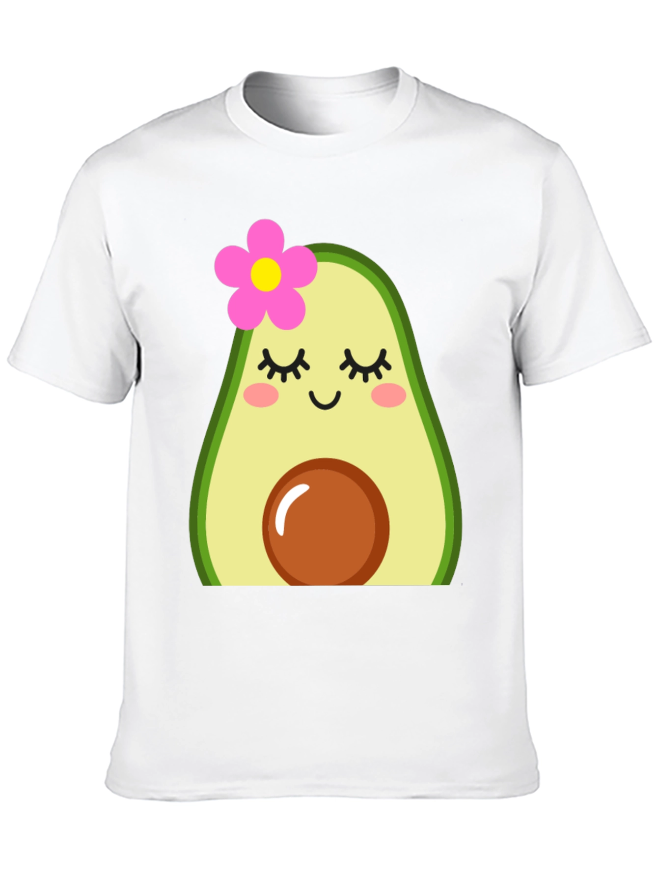 Black Cute Avocado Graphic Tee - Unisex Black T-Shirt view 10