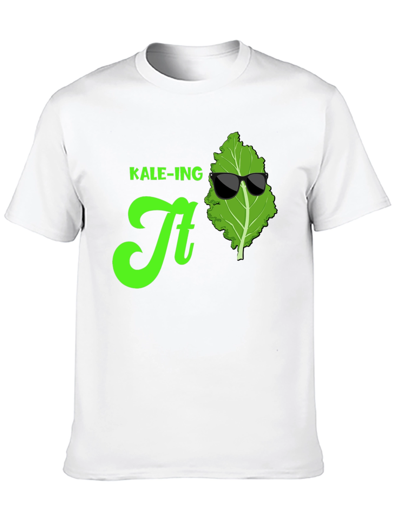 Black KALE-ING It T-Shirt: Cool Green Graphic Tee view 10