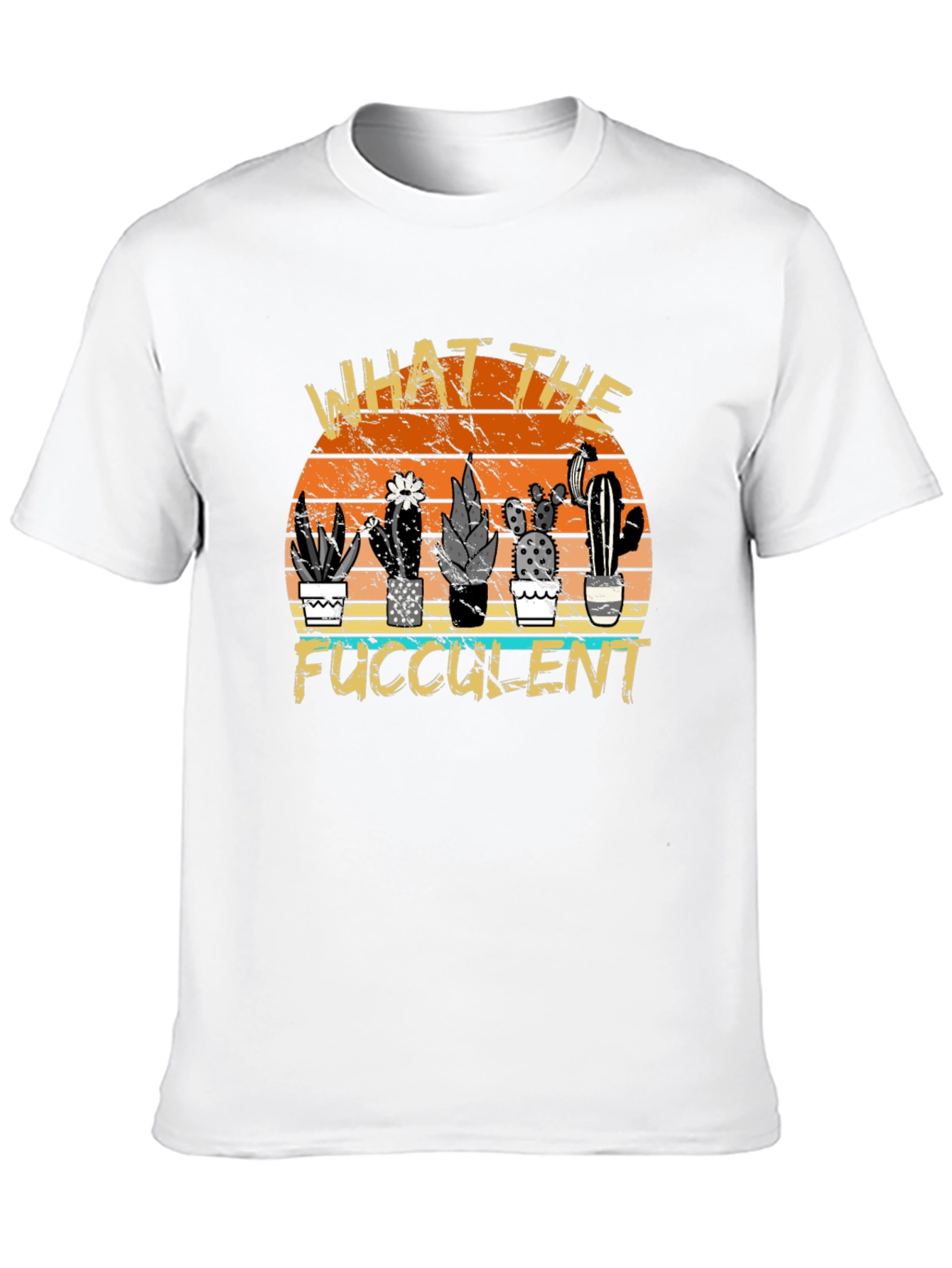 Black What the Fucculent Cactus Graphic Tee view 10