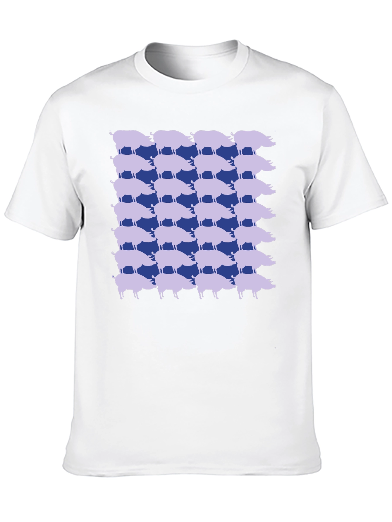 Black Pig Pattern Tee - Unique Graphic Print view 10