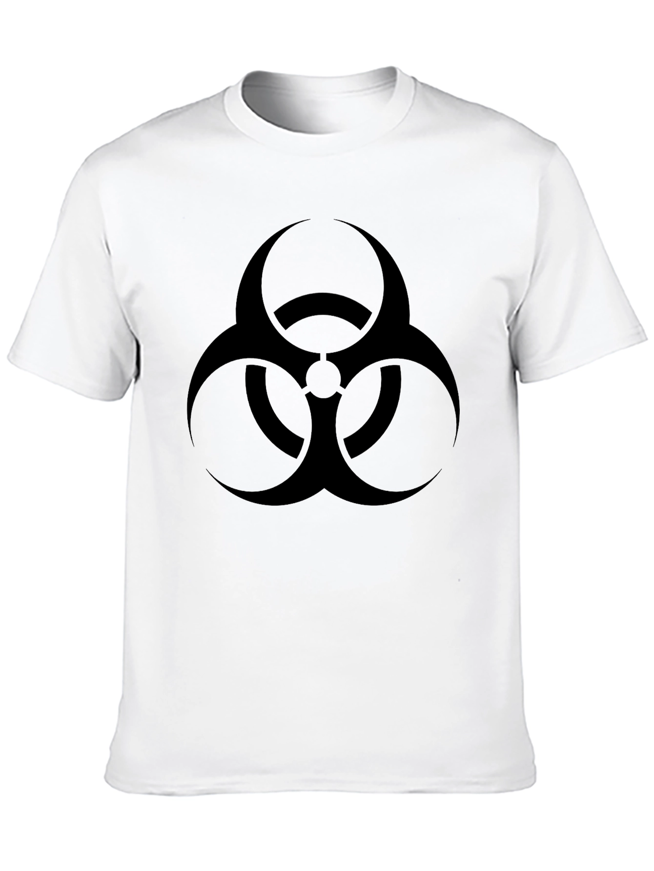 Black Biohazard Symbol Black Graphic T-Shirt view 10