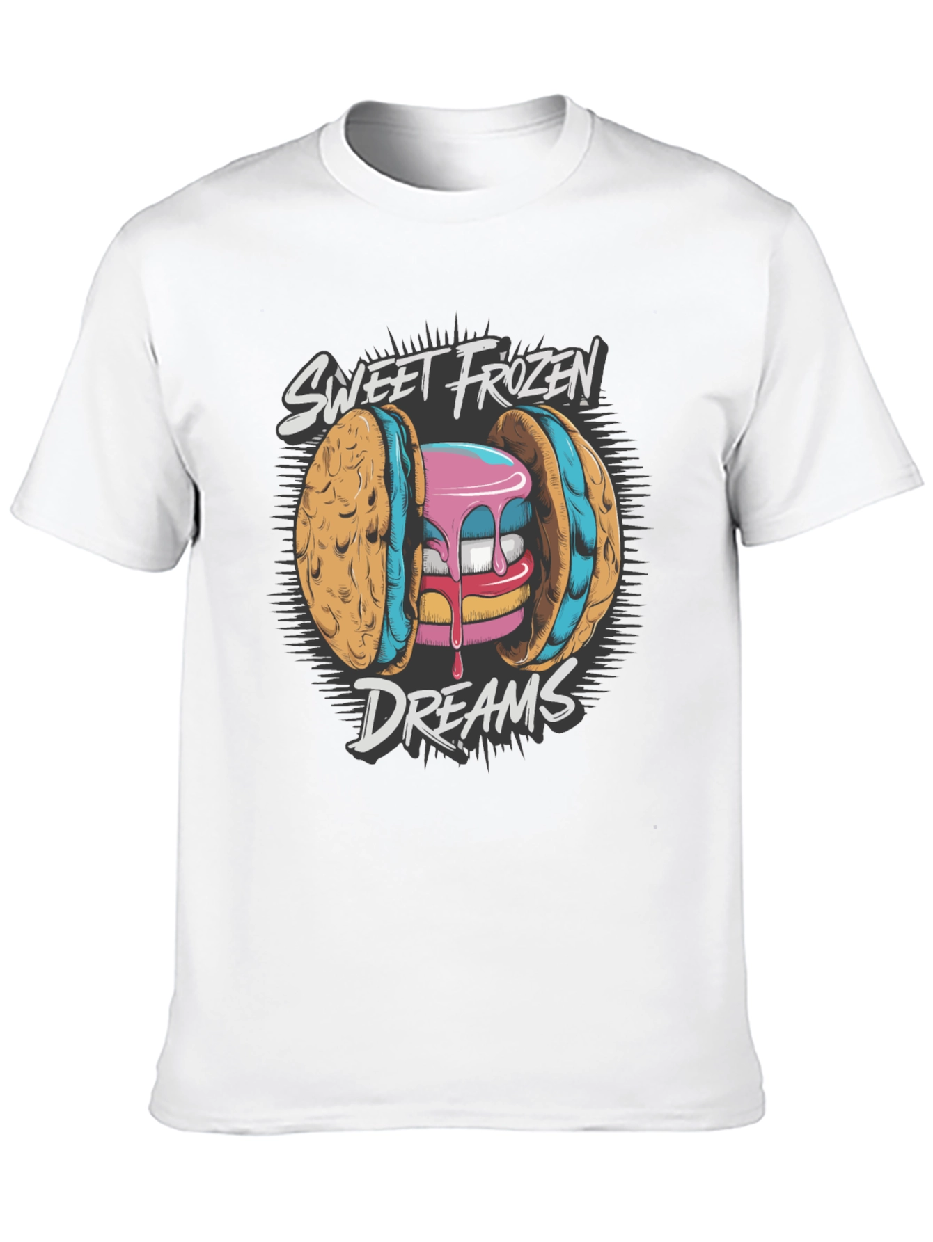Black Sweet Frozen Dreams Graphic Tee - Soft Cotton Blend view 10