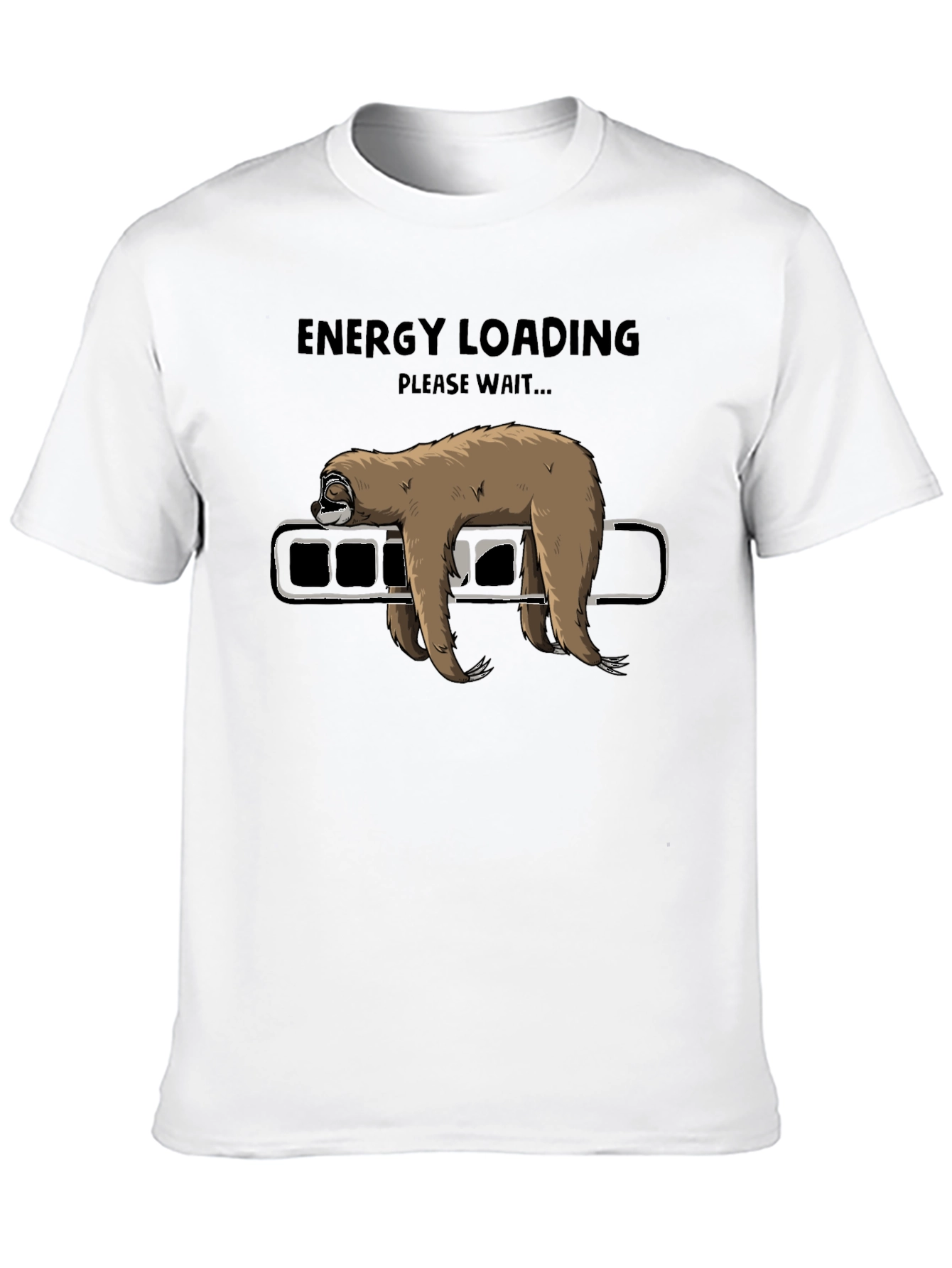 Black Energy Loading Sloth Tee view 10