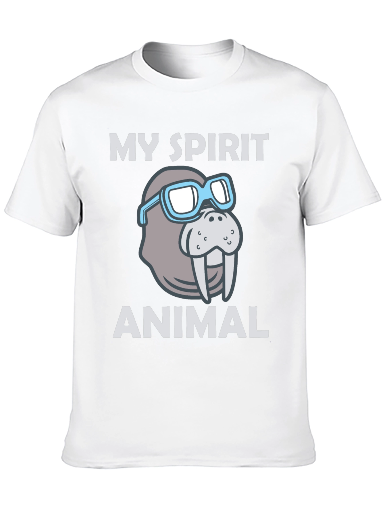 Black My Spirit Animal Walrus Graphic T-Shirt view 10