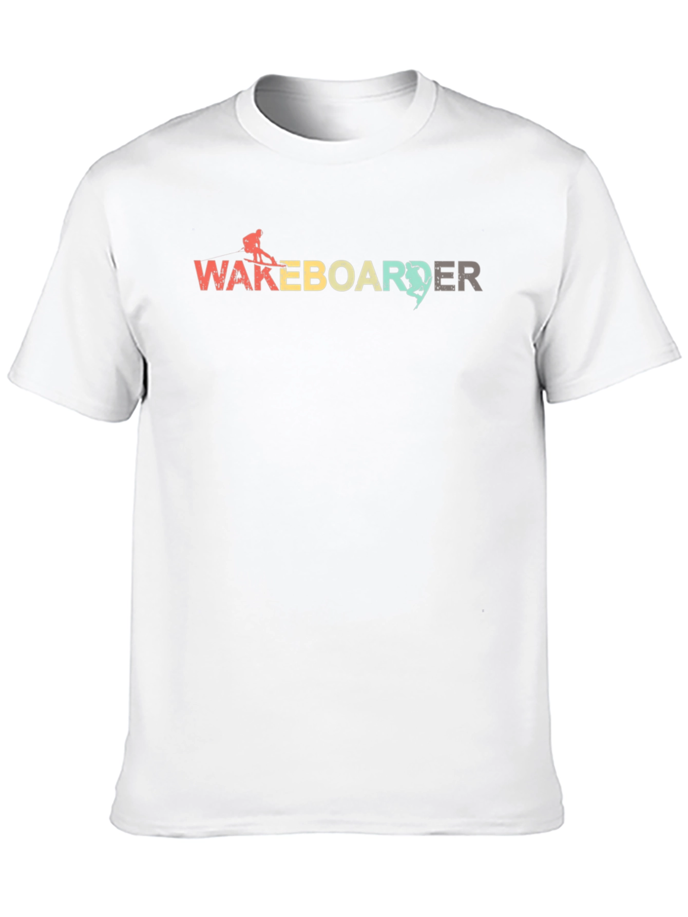 Black Wakeboarder Graphic Tee - Black Cotton Blend view 10