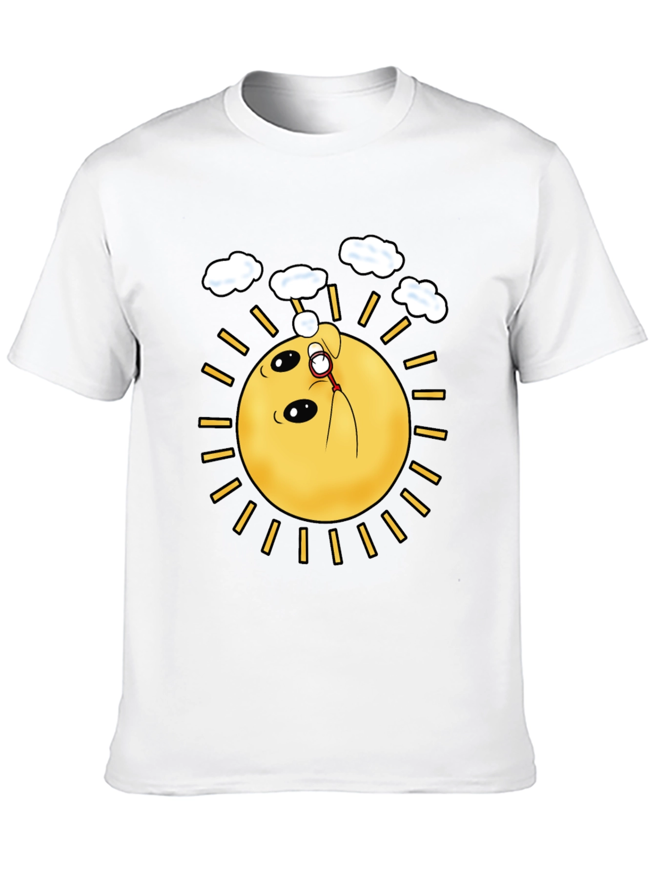 Black Funny Sun Blowing Bubbles Graphic Tee view 10