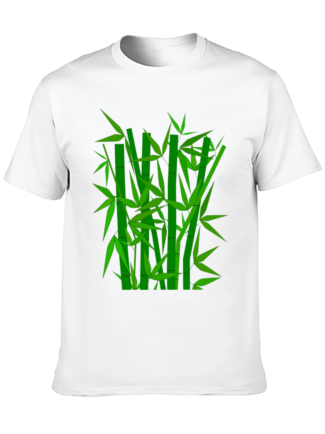 Black Bamboo Print Black T-Shirt view 10