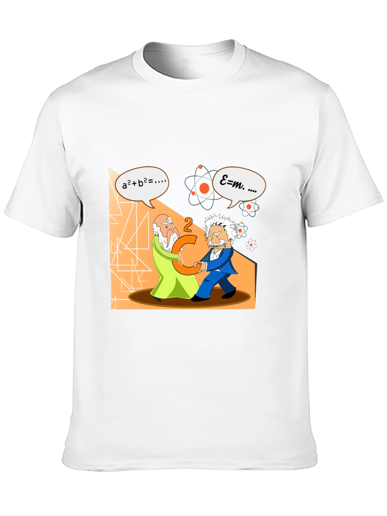 Black Science Humor T-Shirt: Einstein vs. Newton view 10