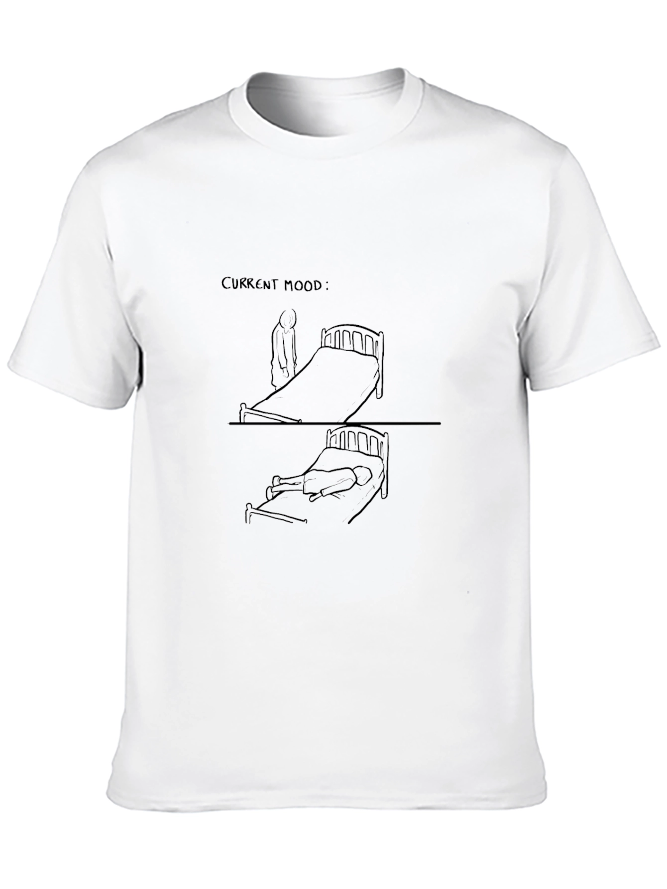 Black Current Mood Graphic T-Shirt - Unisex Black Tee view 10